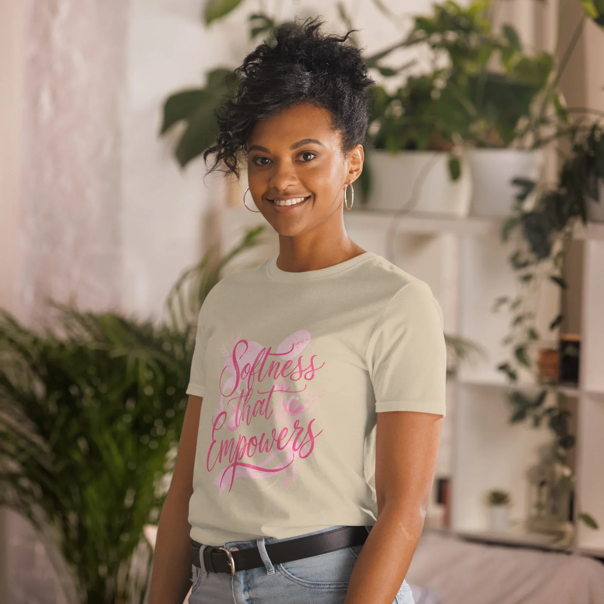 Short-Sleeve Women's T-Shirt | Softness That Empowers T-Shirt AwRans Clothing unisex-basic-softstyle-t-shirt-sand-left-front-67b0144da0398