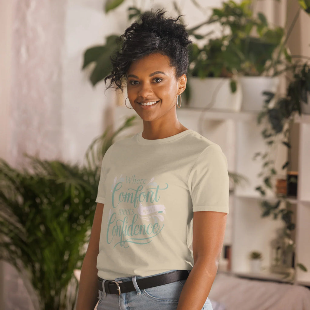 Short-Sleeve Women's T-Shirt | Where Comfort Meets Confidence T-Shirt AwRans Clothing unisex-basic-softstyle-t-shirt-sand-left-front-67b05d568996c