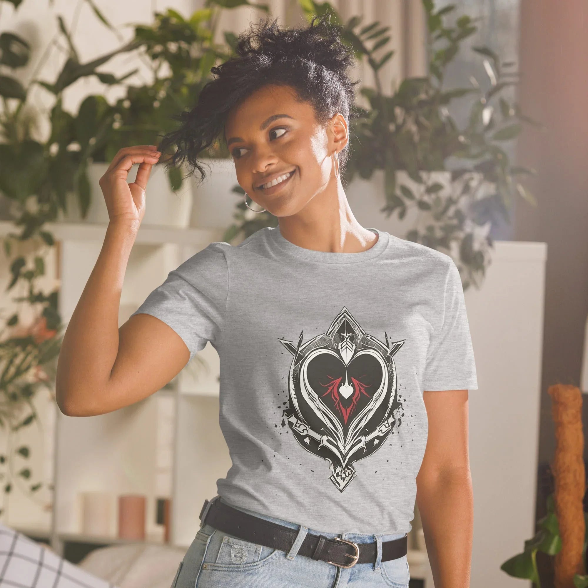 Unisex | Black Heart Candle Short-Sleeve T-Shirt t-shirt AwRans Clothing unisex-basic-softstyle-t-shirt-sport-grey-front-65f29eaae3311