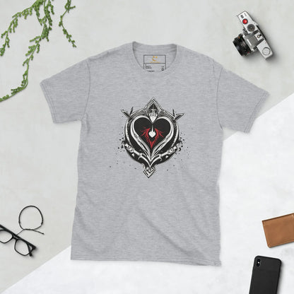 Unisex | Black Heart Candle Short-Sleeve T-Shirt - AwRans Clothing