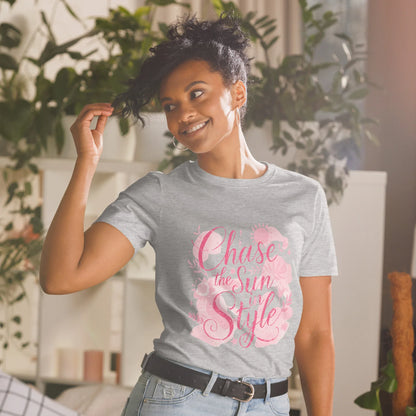 Short-Sleeve Women's T-Shirt | Chase The Sun In Style - AwRans Clothing