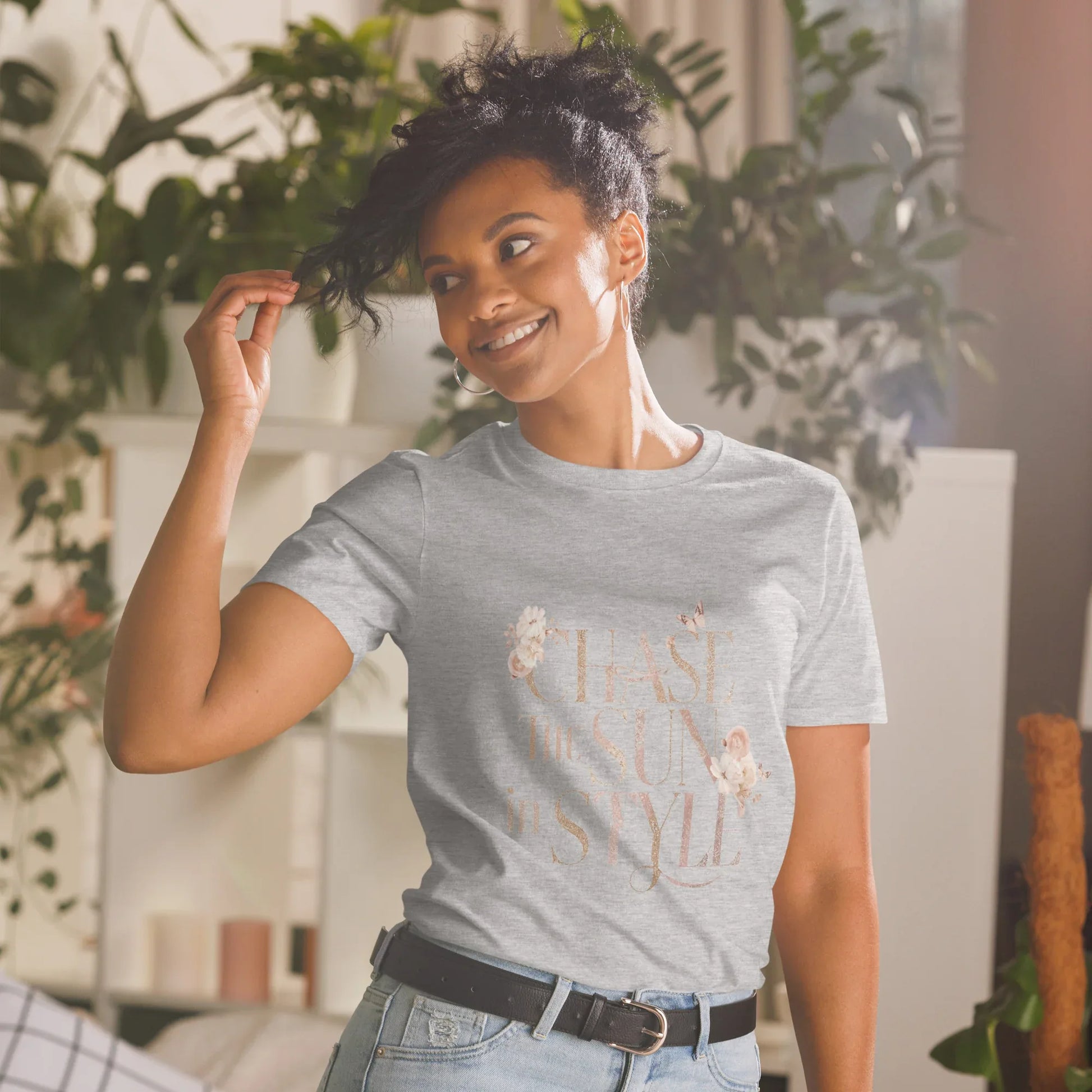Short-Sleeve Women's T-Shirt | Chase The Sun In Style - AwRans Clothing