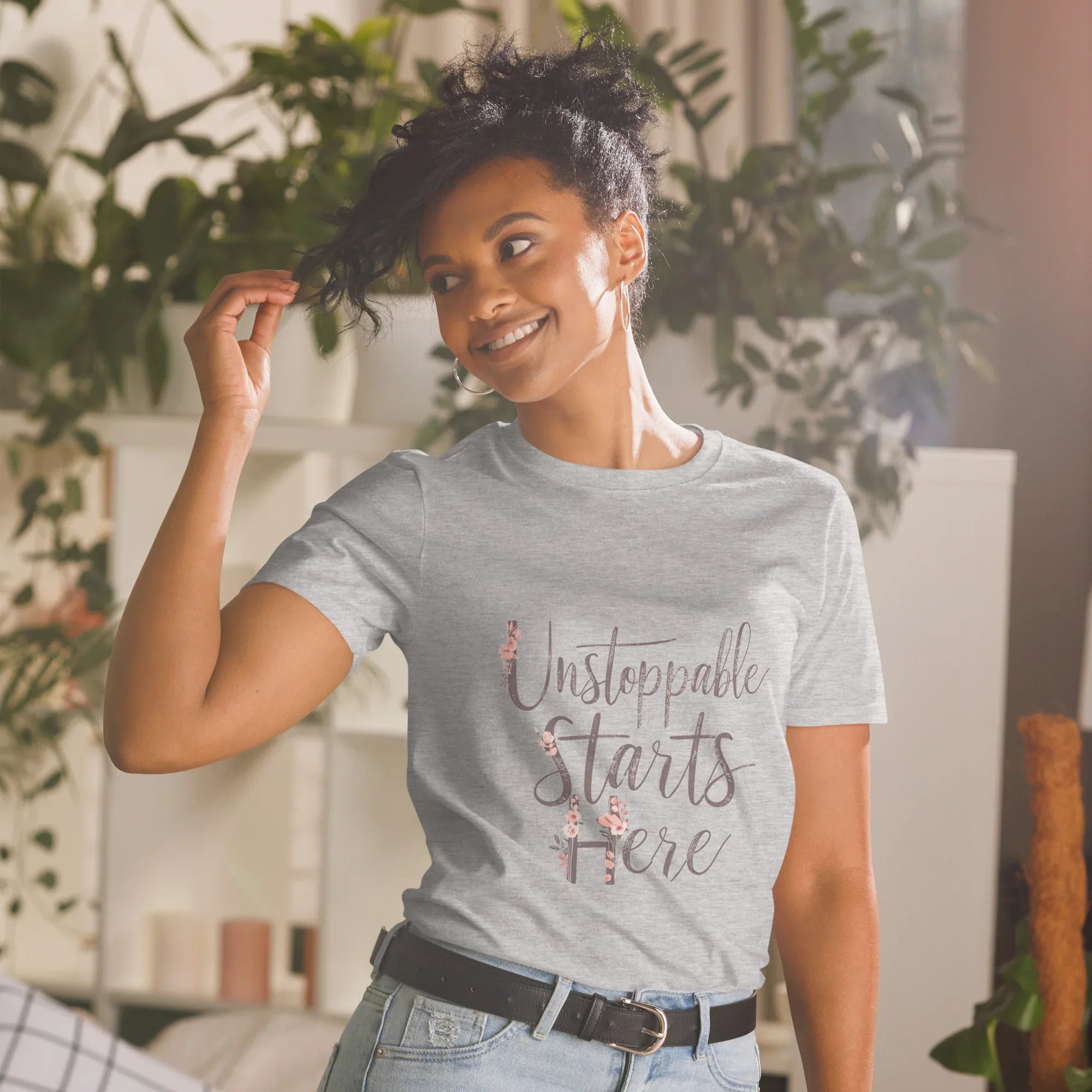 Short-Sleeve Women's T-Shirt | Unstoppablr Starts Here - AwRans Clothing