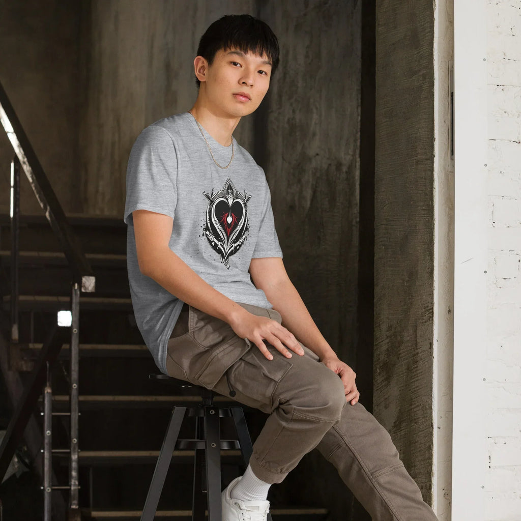 Unisex | Black Heart Candle Short-Sleeve T-Shirt t-shirt AwRans Clothing unisex-basic-softstyle-t-shirt-sport-grey-right-front-65f29eaae41d1