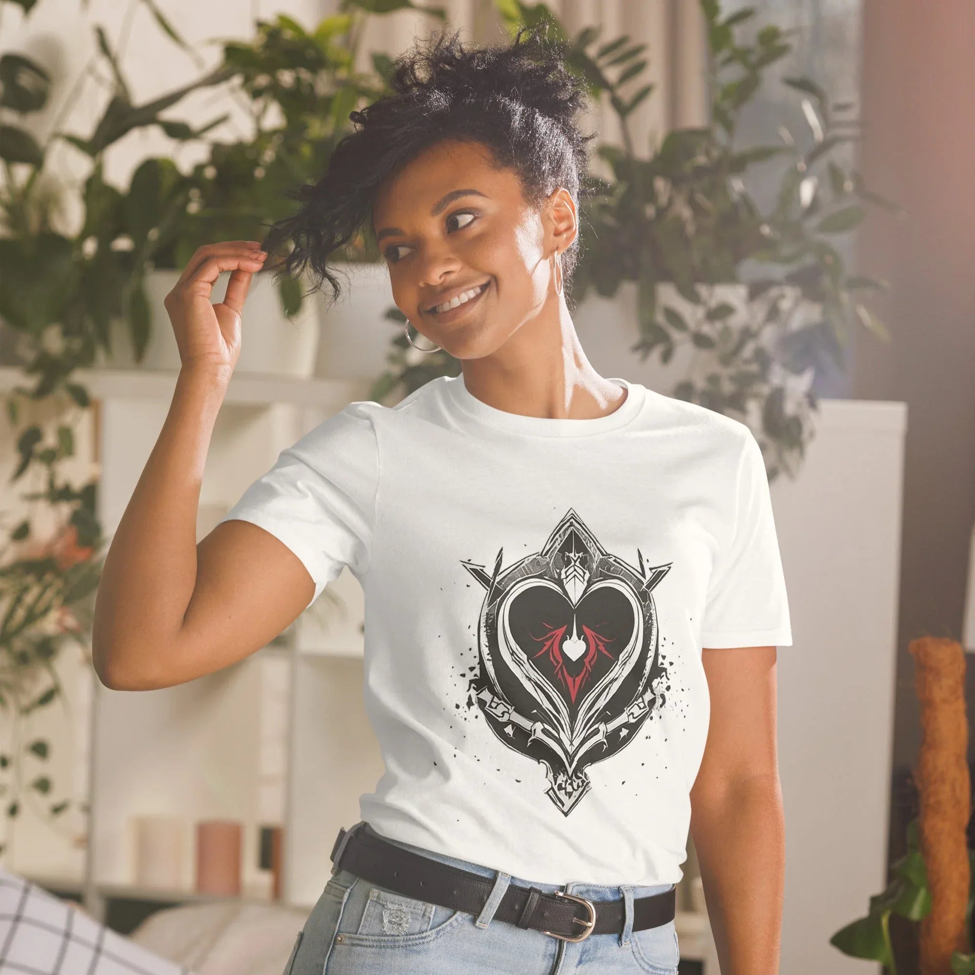 Unisex | Black Heart Candle Short-Sleeve T-Shirt t-shirt AwRans Clothing unisex-basic-softstyle-t-shirt-white-front-65f29eaae9d58