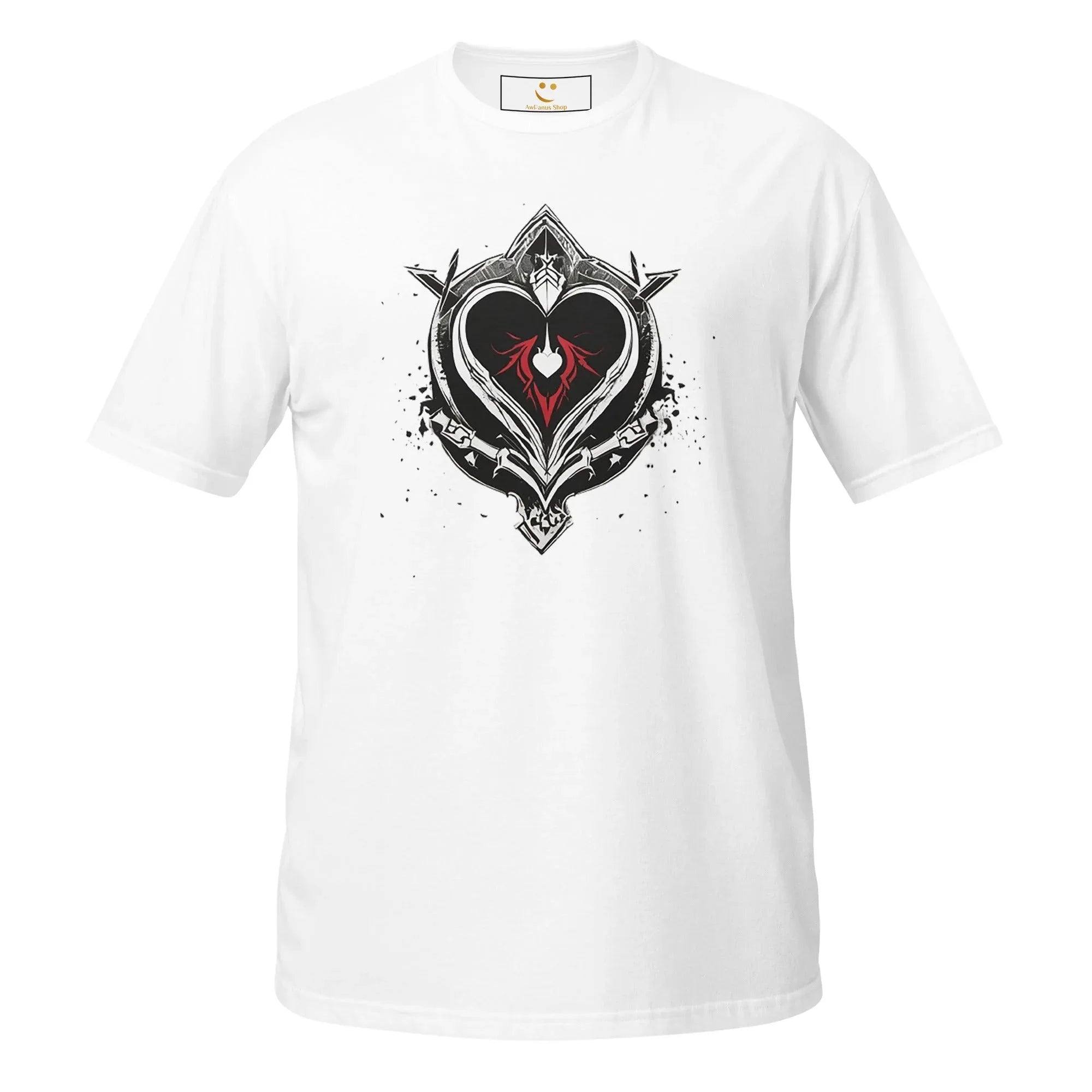 Unisex | Black Heart Candle Short-Sleeve T-Shirt t-shirt AwRans Clothing unisex-basic-softstyle-t-shirt-white-front-65f29eaaeb33c