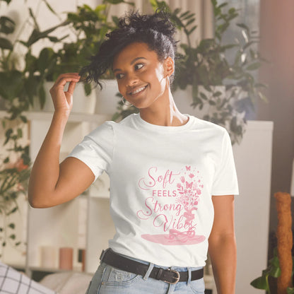 Short-Sleeve Women's T-Shirt | Soft Feels Strong Vibes - AwRans Clothing