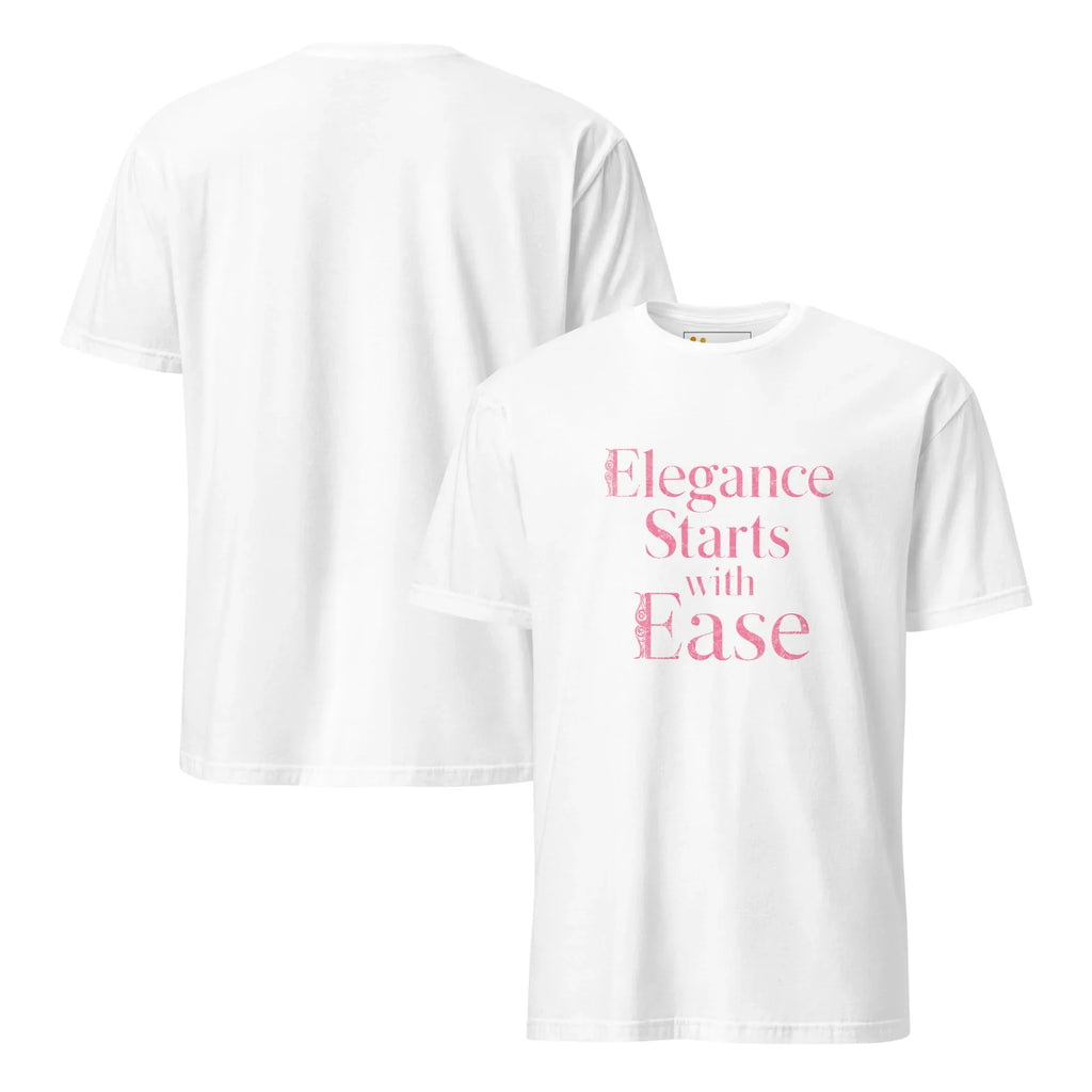 Short-Sleeve Women's T-Shirt | Elegance Starts With Ease T-Shirt AwRans Clothing unisex-basic-softstyle-t-shirt-white-front-and-back-67b0563c35f4d