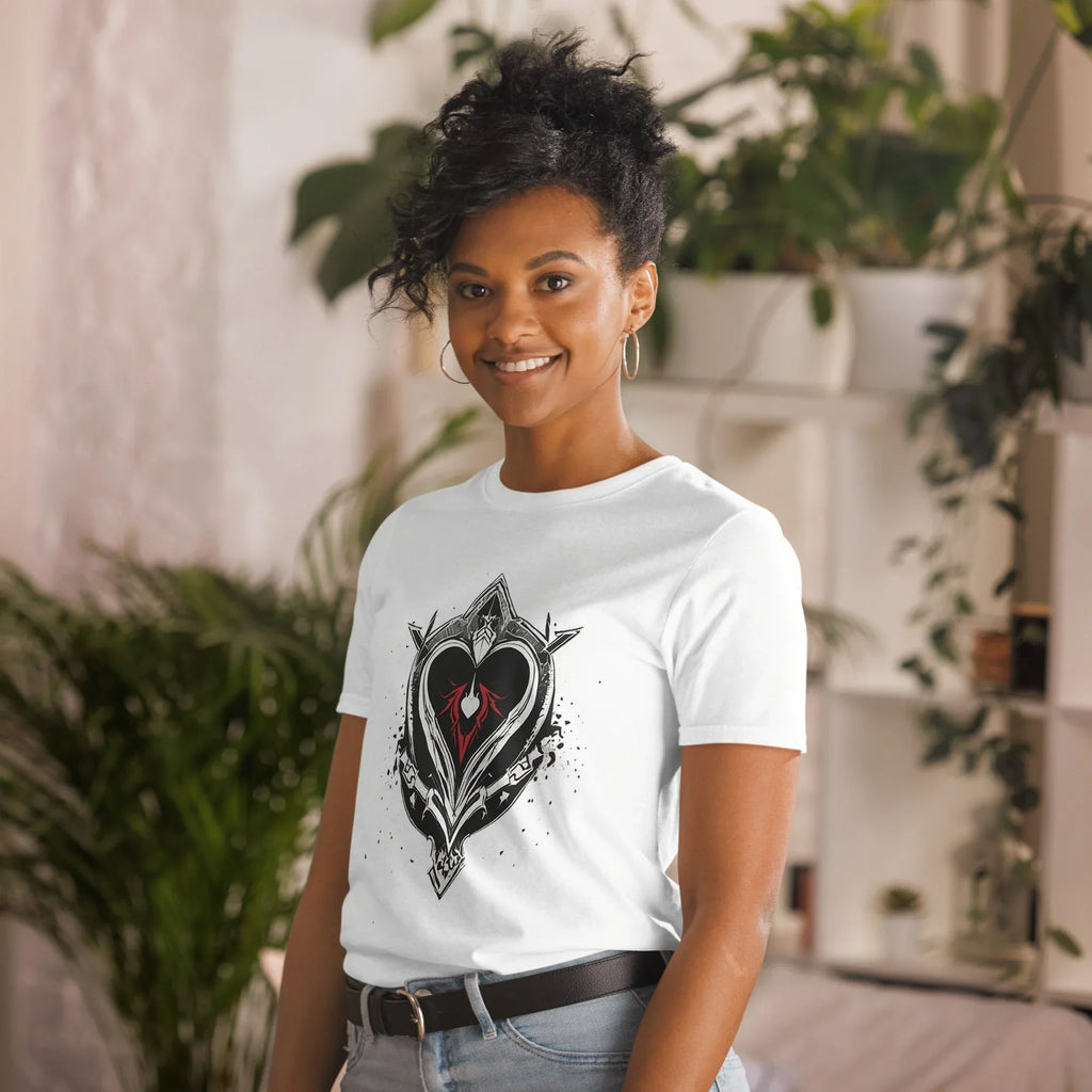 Unisex | Black Heart Candle Short-Sleeve T-Shirt t-shirt AwRans Clothing unisex-basic-softstyle-t-shirt-white-left-front-65f29eaae74c0