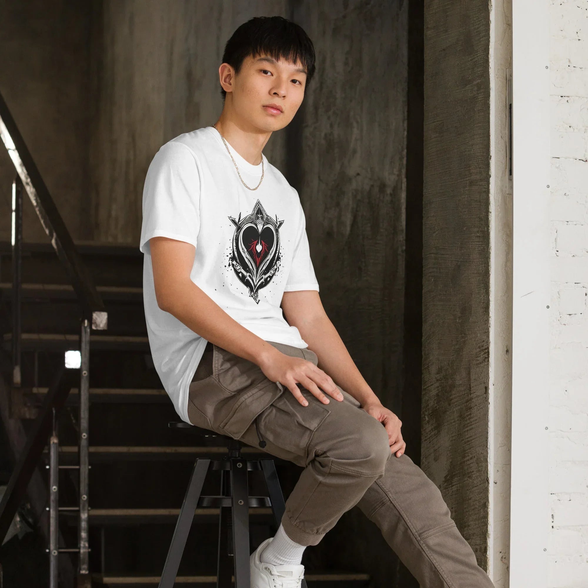 Unisex | Black Heart Candle Short-Sleeve T-Shirt t-shirt AwRans Clothing unisex-basic-softstyle-t-shirt-white-right-front-65f29eaae5e8c
