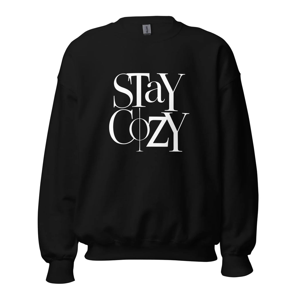 Unisex | Stay Cozy - Sweatshirt Black Sweatshirt AwRans Clothing unisex-crew-neck-sweatshirt-black-front-6750f962149aa