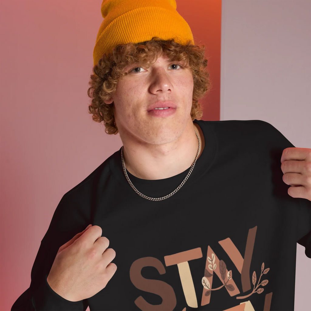 Unisex | Stay Cozy - Sweatshirt Sweatshirt AwRans Clothing unisex-crew-neck-sweatshirt-black-right-front-6751941834115