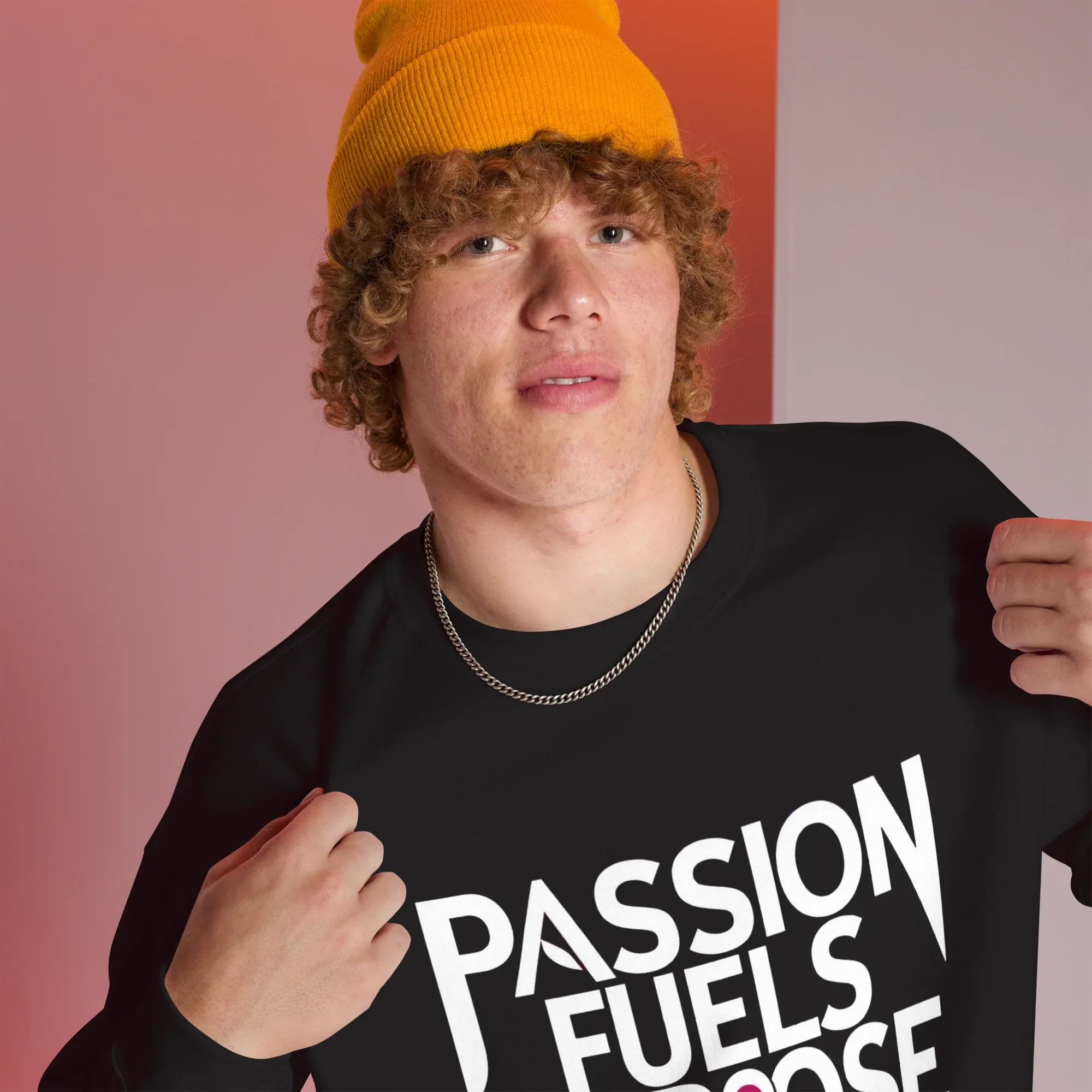 Unisex | Passion Fuels Purpose - Sweatshirt Sweatshirt AwRans Clothing unisex-crew-neck-sweatshirt-black-right-front-675196d385913