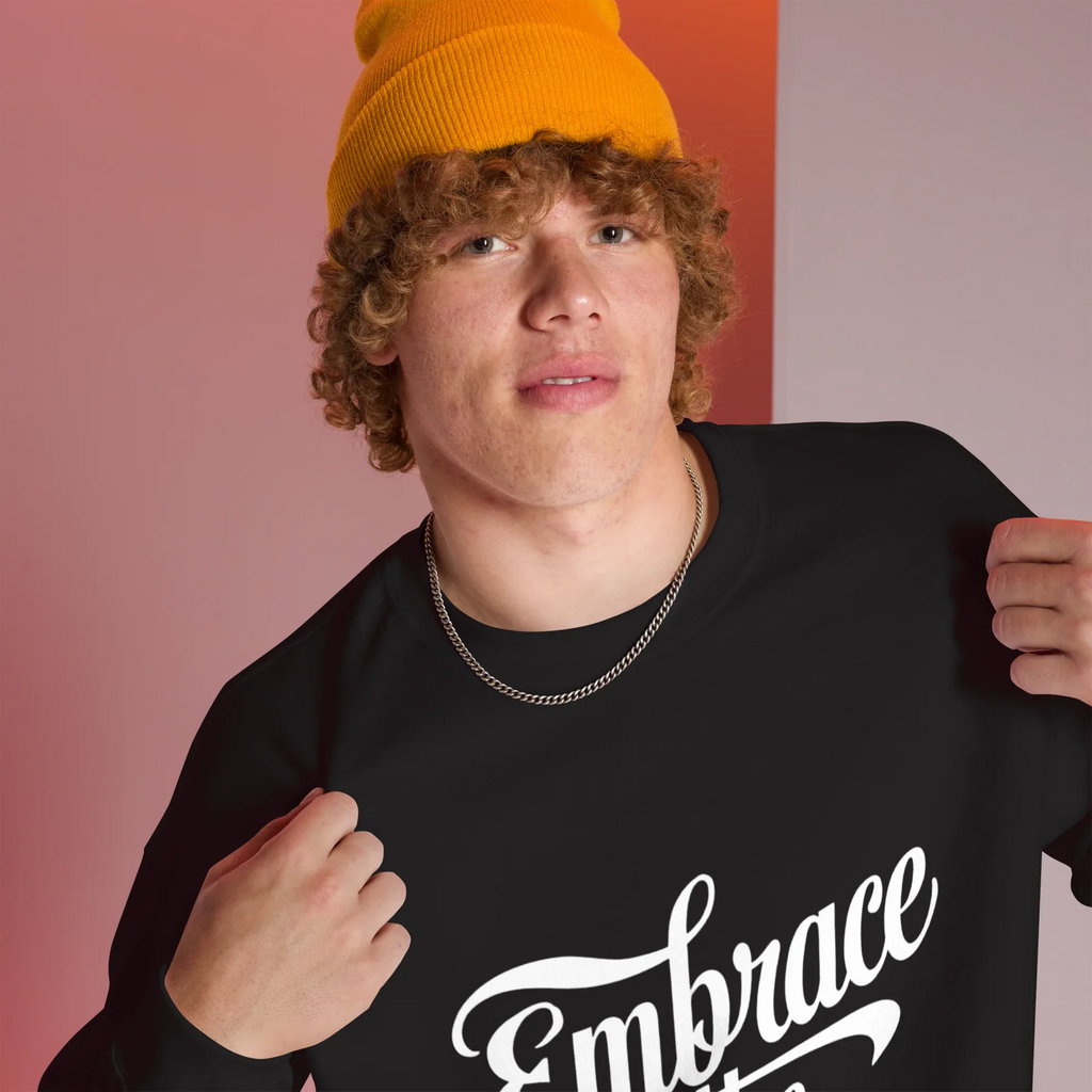 Unisex | Embrace The Journey - Sweatshirt Sweatshirt AwRans Clothing unisex-crew-neck-sweatshirt-black-right-front-675198da2715e