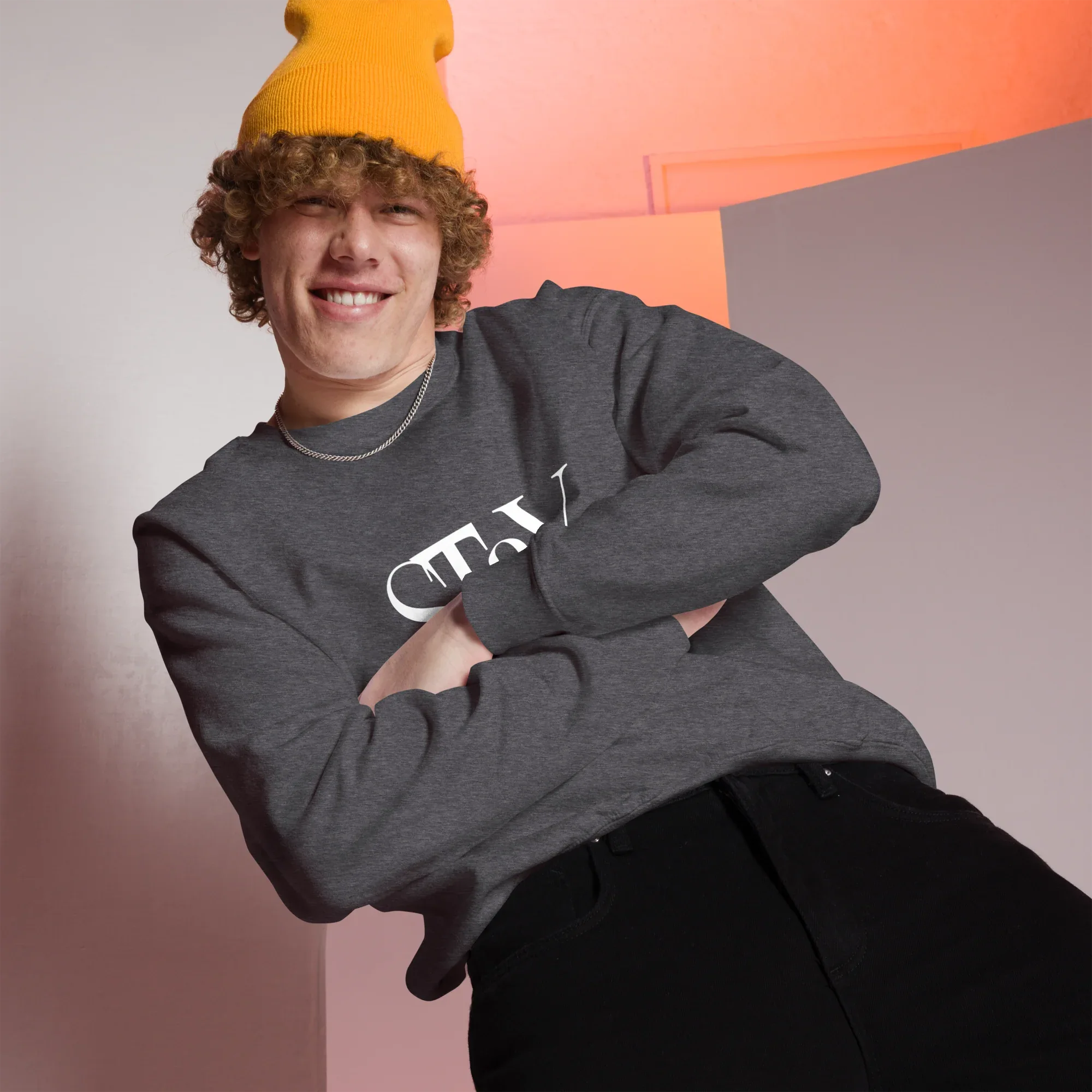 Unisex | Stay Cozy - Sweatshirt Sweatshirt AwRans Clothing unisex-crew-neck-sweatshirt-dark-heather-front-6751933129e2f