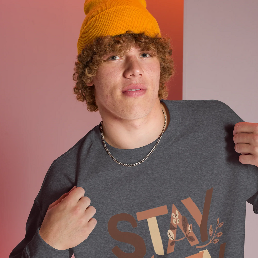 Unisex | Stay Cozy - Sweatshirt Sweatshirt AwRans Clothing unisex-crew-neck-sweatshirt-dark-heather-right-front-6751941896a65