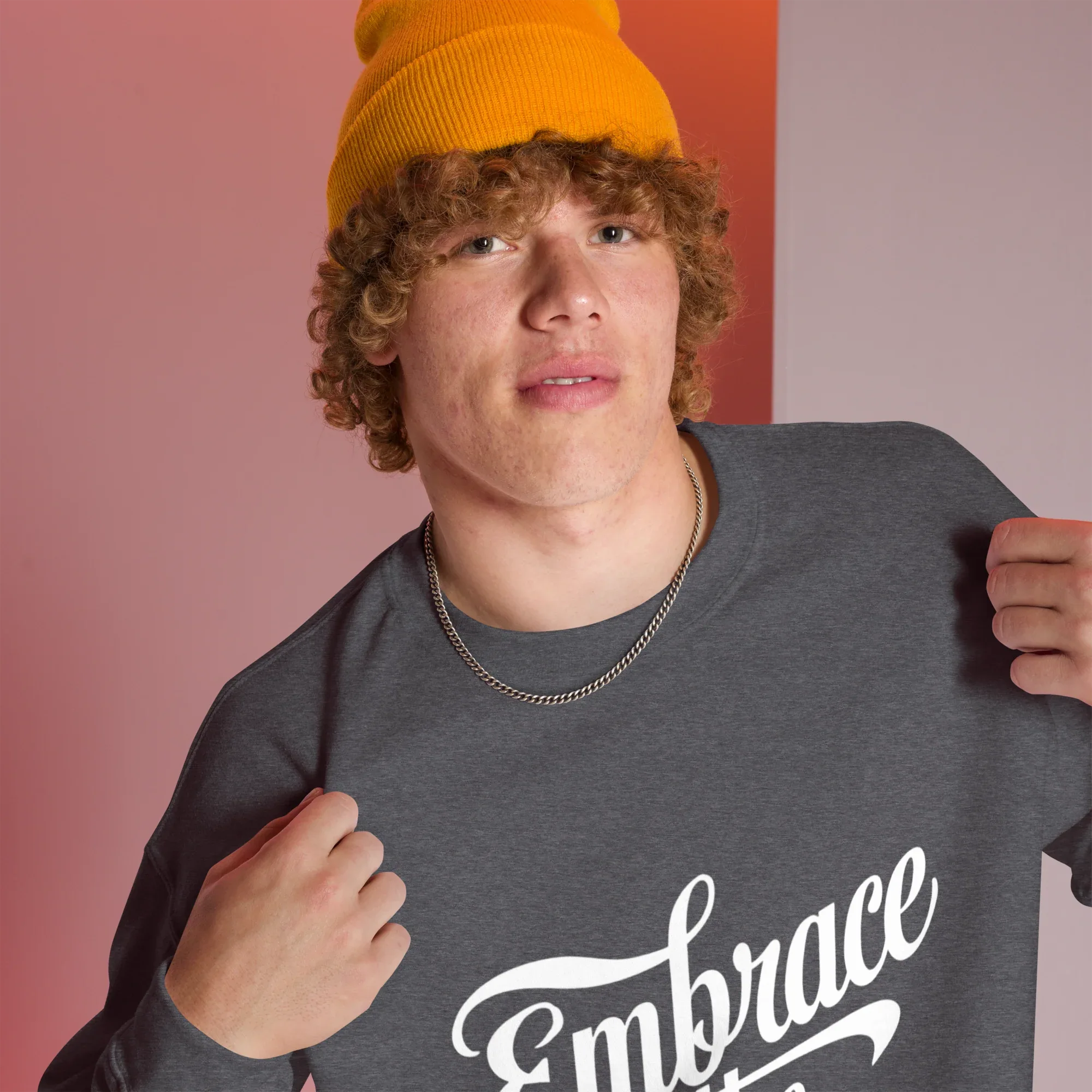 Unisex | Embrace The Journey - Sweatshirt Sweatshirt AwRans Clothing unisex-crew-neck-sweatshirt-dark-heather-right-front-675198da91f38