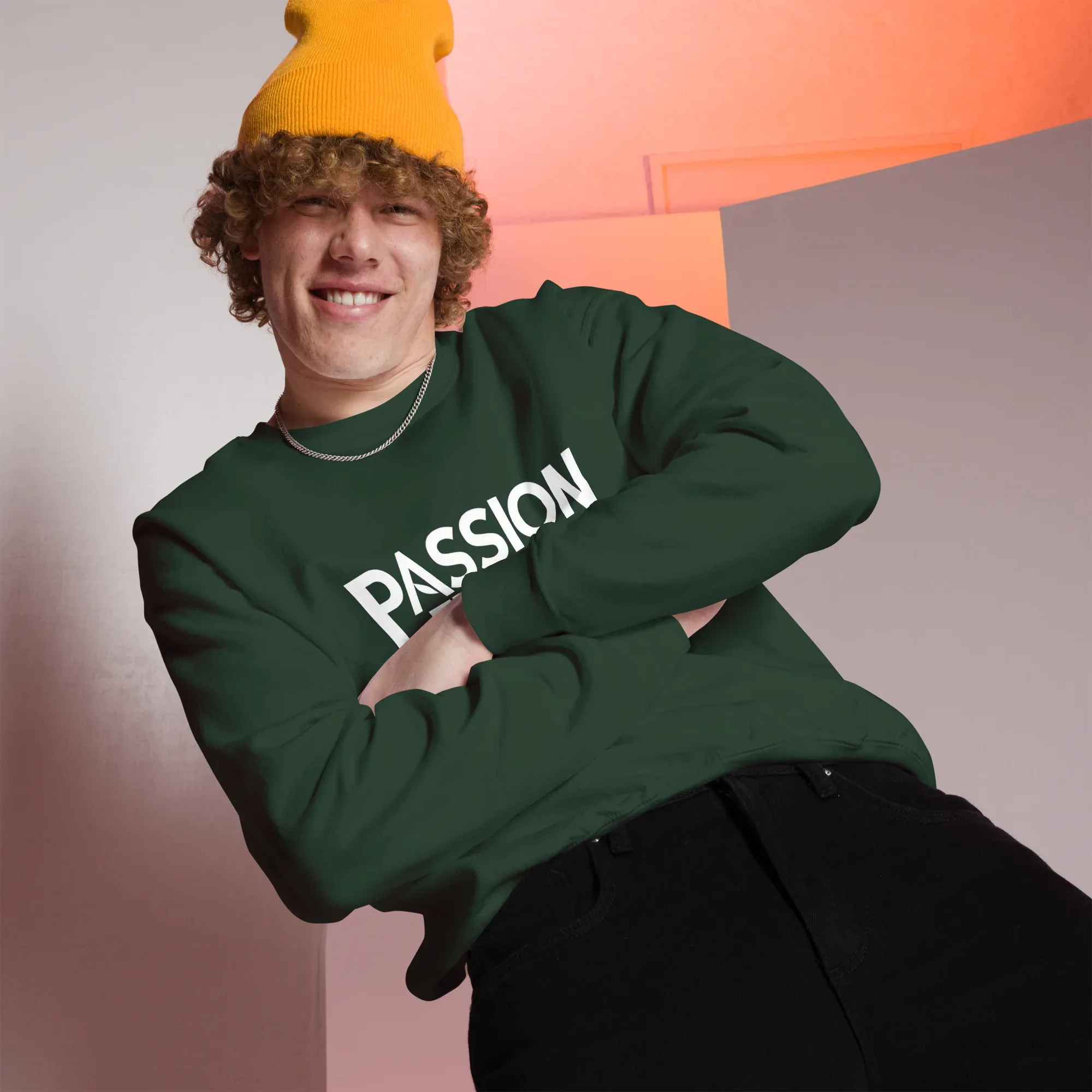 Unisex | Passion Fuels Purpose - Sweatshirt Sweatshirt AwRans Clothing unisex-crew-neck-sweatshirt-forest-green-front-675196d3a4269