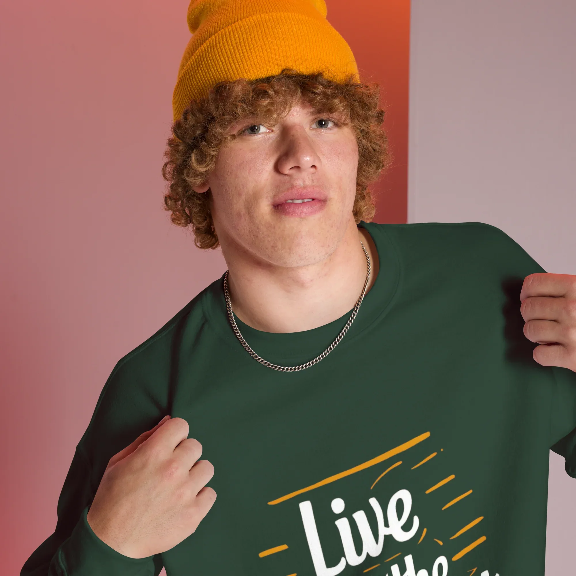 Unisex | Live In The Moment Sweatshirt Sweatshirt AwRans Clothing unisex-crew-neck-sweatshirt-forest-green-right-front-67518c571d9d9_a634b3d0-b8b6-45ea-bdd7-2da849c47337