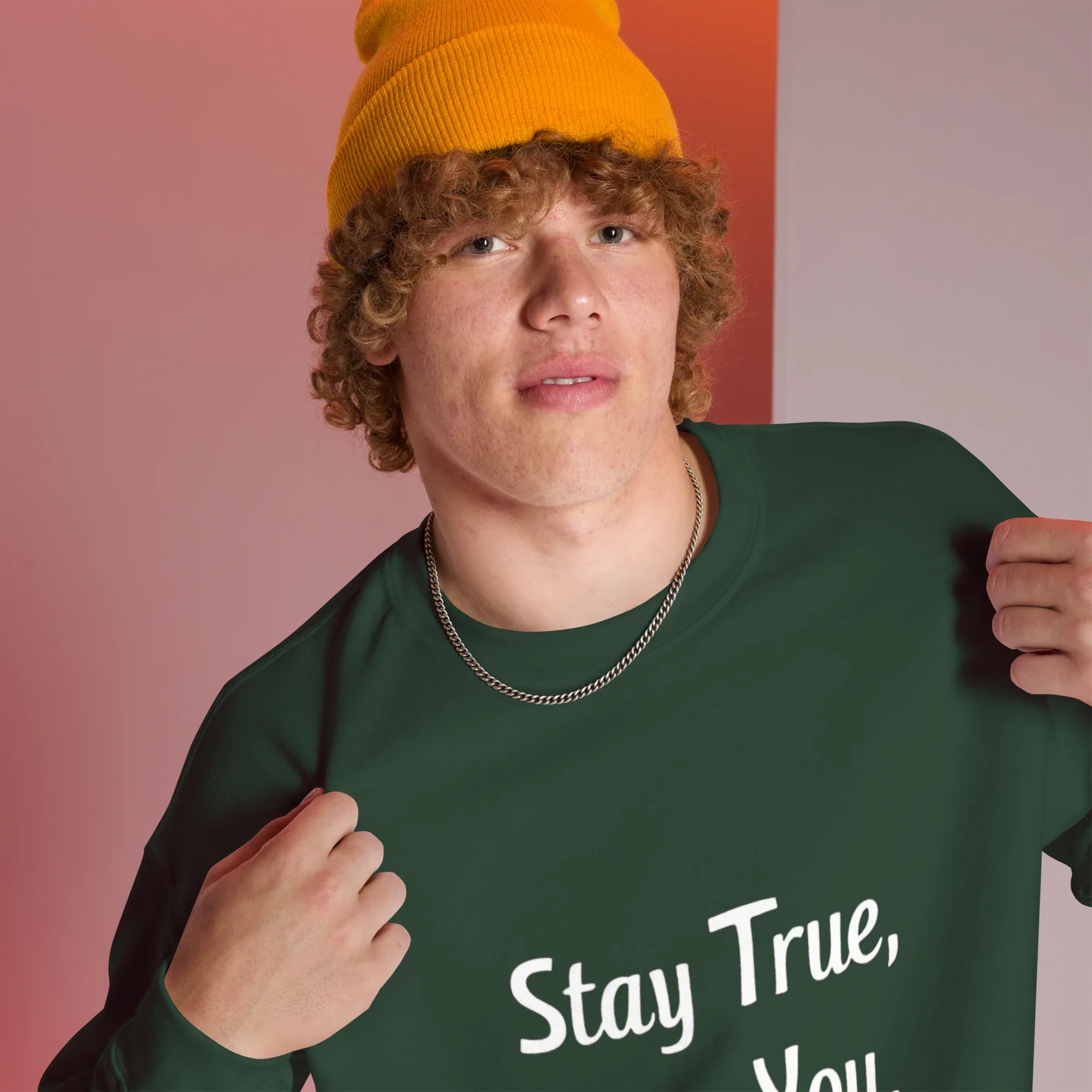 Unisex | Stay True, Stay You, Stay Strong - Sweatshirt Sweatshirt AwRans Clothing unisex-crew-neck-sweatshirt-forest-green-right-front-67518d8423e17_54500319-eeba-4696-8eb6-c2ec07d2976d