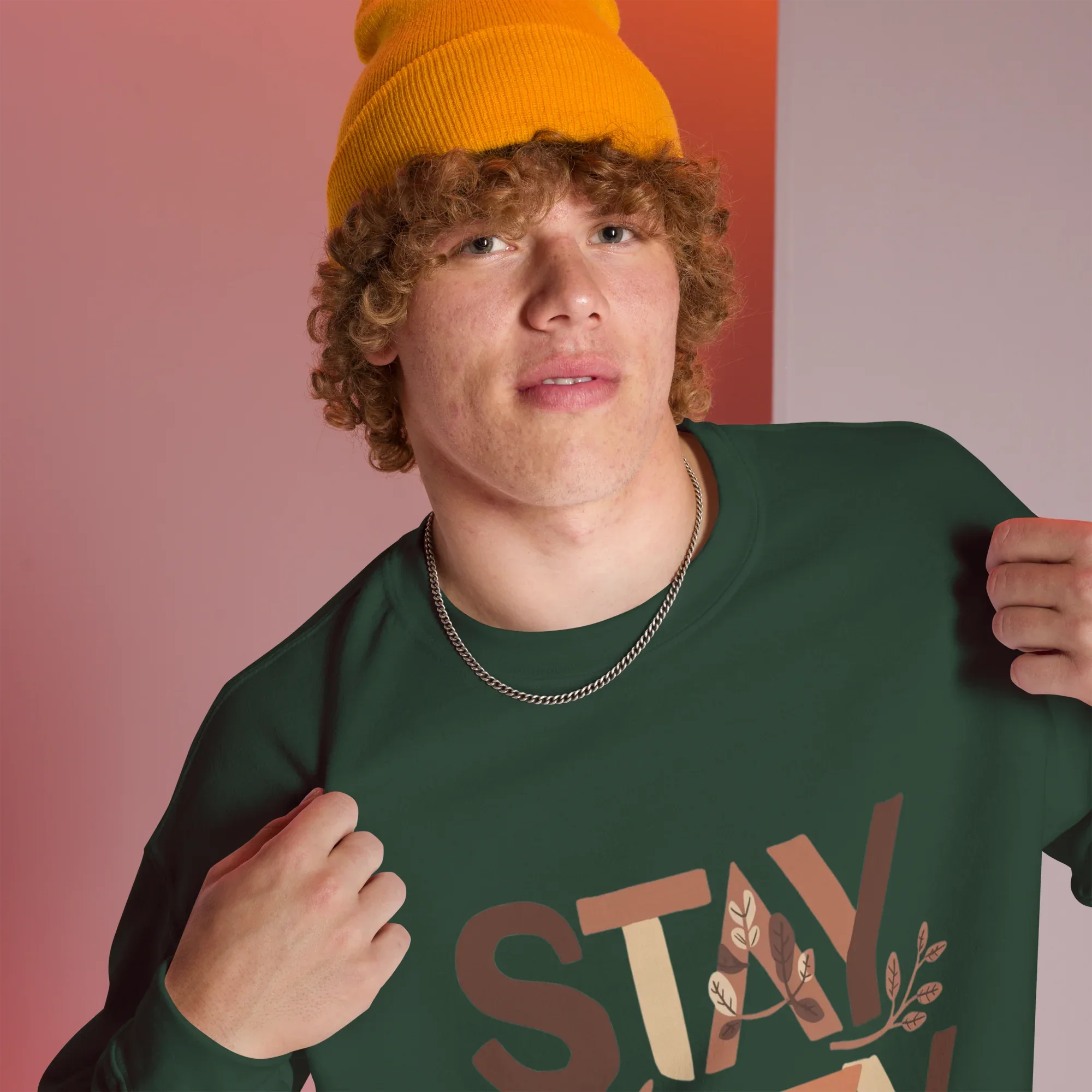Unisex | Stay Cozy - Sweatshirt Sweatshirt AwRans Clothing unisex-crew-neck-sweatshirt-forest-green-right-front-675194185f57c