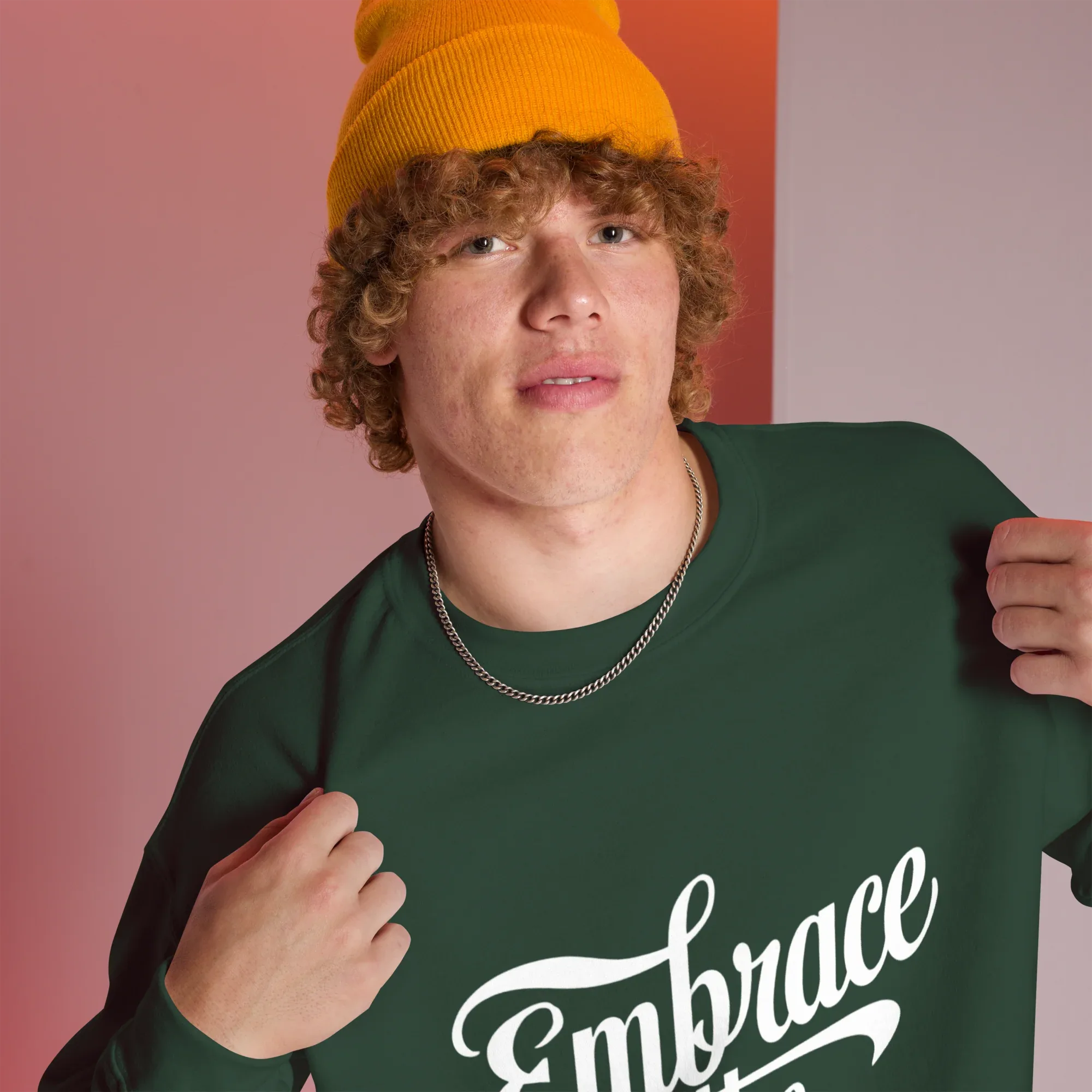 Unisex | Embrace The Journey - Sweatshirt Sweatshirt AwRans Clothing unisex-crew-neck-sweatshirt-forest-green-right-front-675198da51cc1