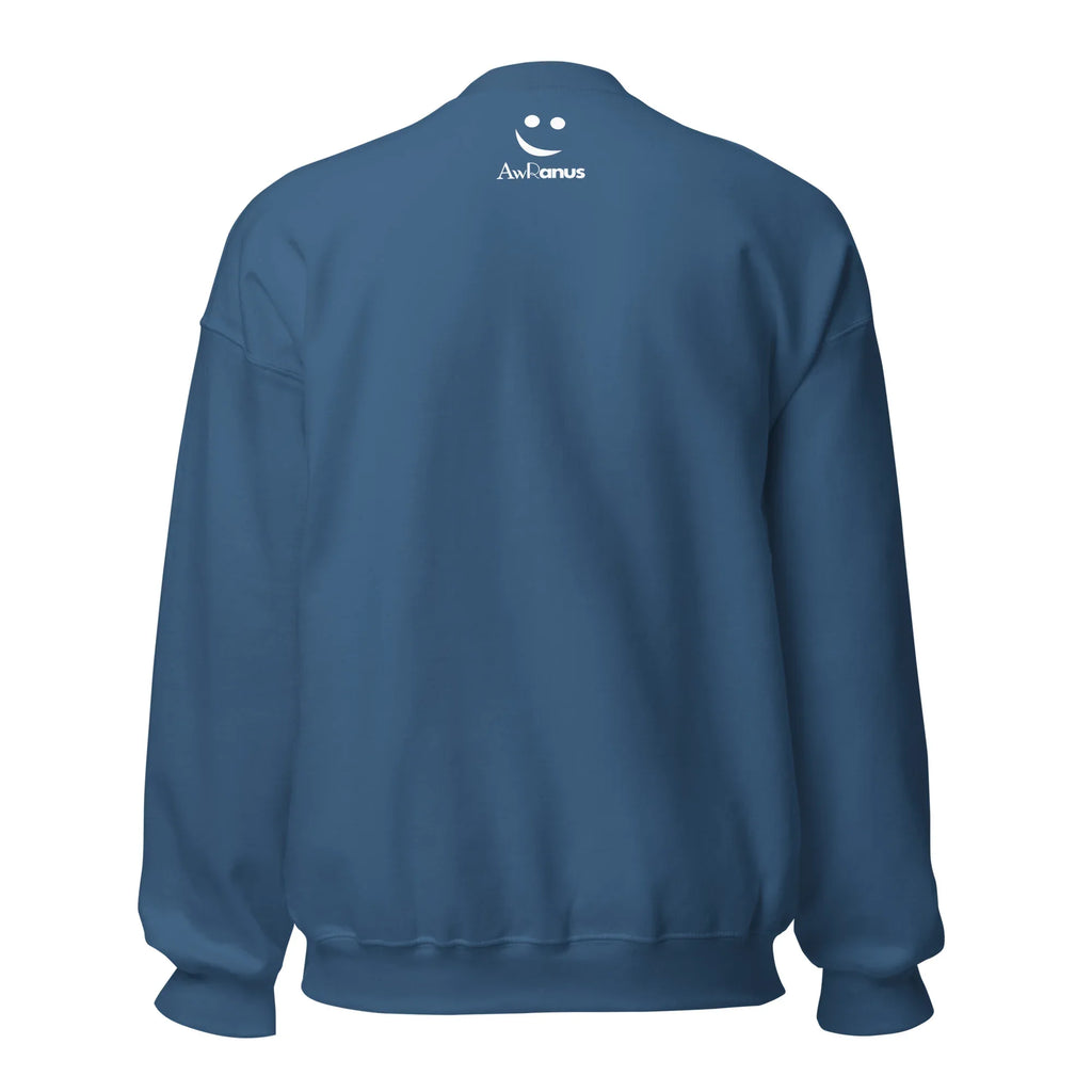 Unisex | Live In The Moment Sweatshirt Sweatshirt AwRans Clothing unisex-crew-neck-sweatshirt-indigo-blue-back-6750fe52781af