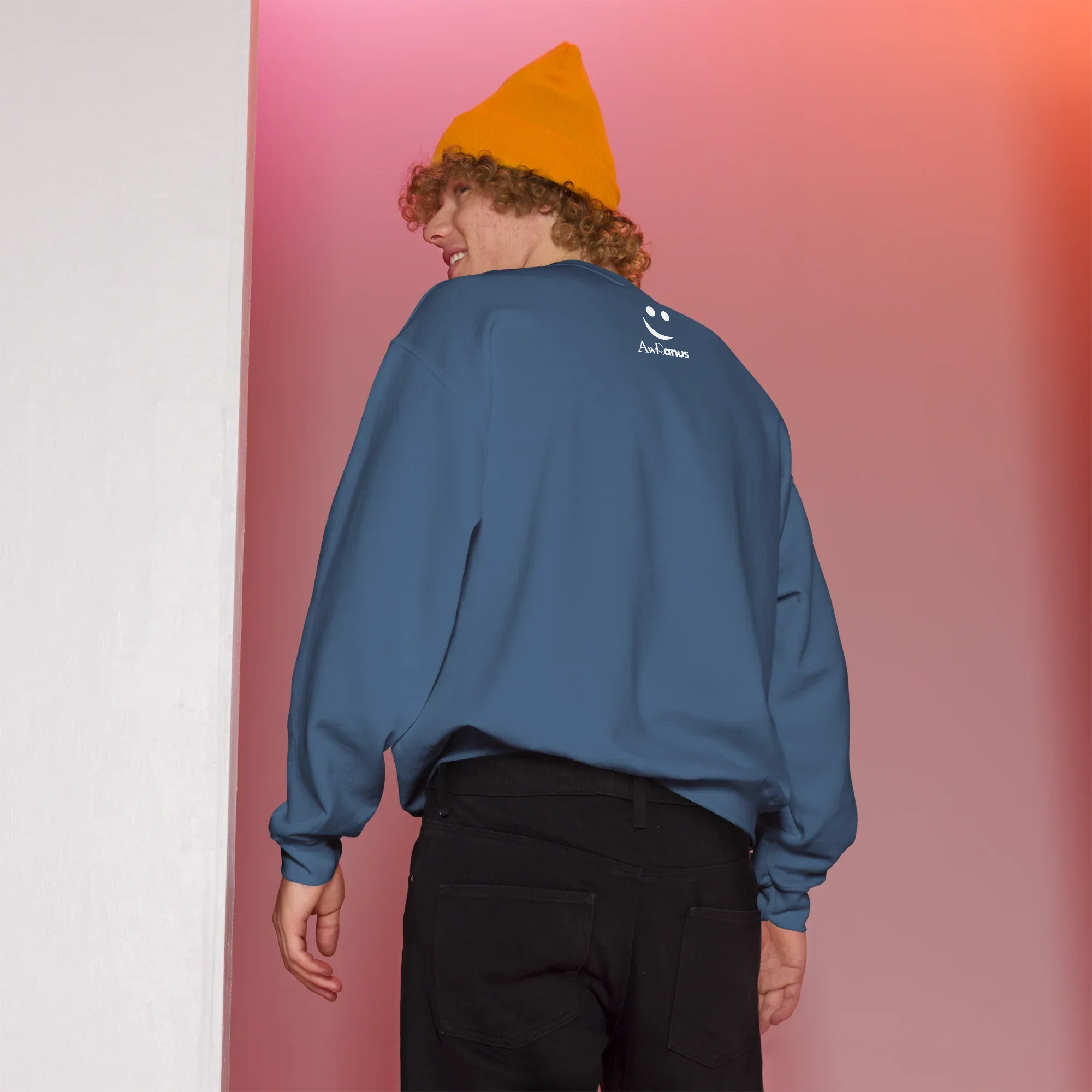 Unisex | Stay Cozy - Sweatshirt Sweatshirt AwRans Clothing unisex-crew-neck-sweatshirt-indigo-blue-back-67519418ee523