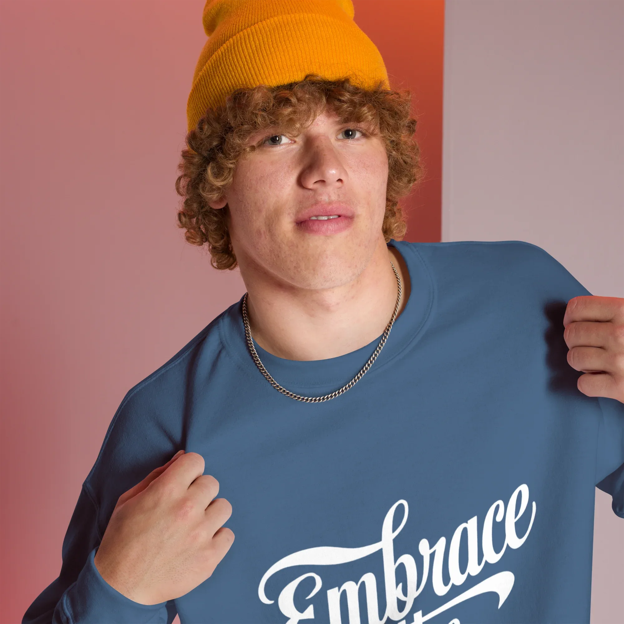 Unisex | Embrace The Journey - Sweatshirt Sweatshirt AwRans Clothing unisex-crew-neck-sweatshirt-indigo-blue-right-front-675198dae6d50