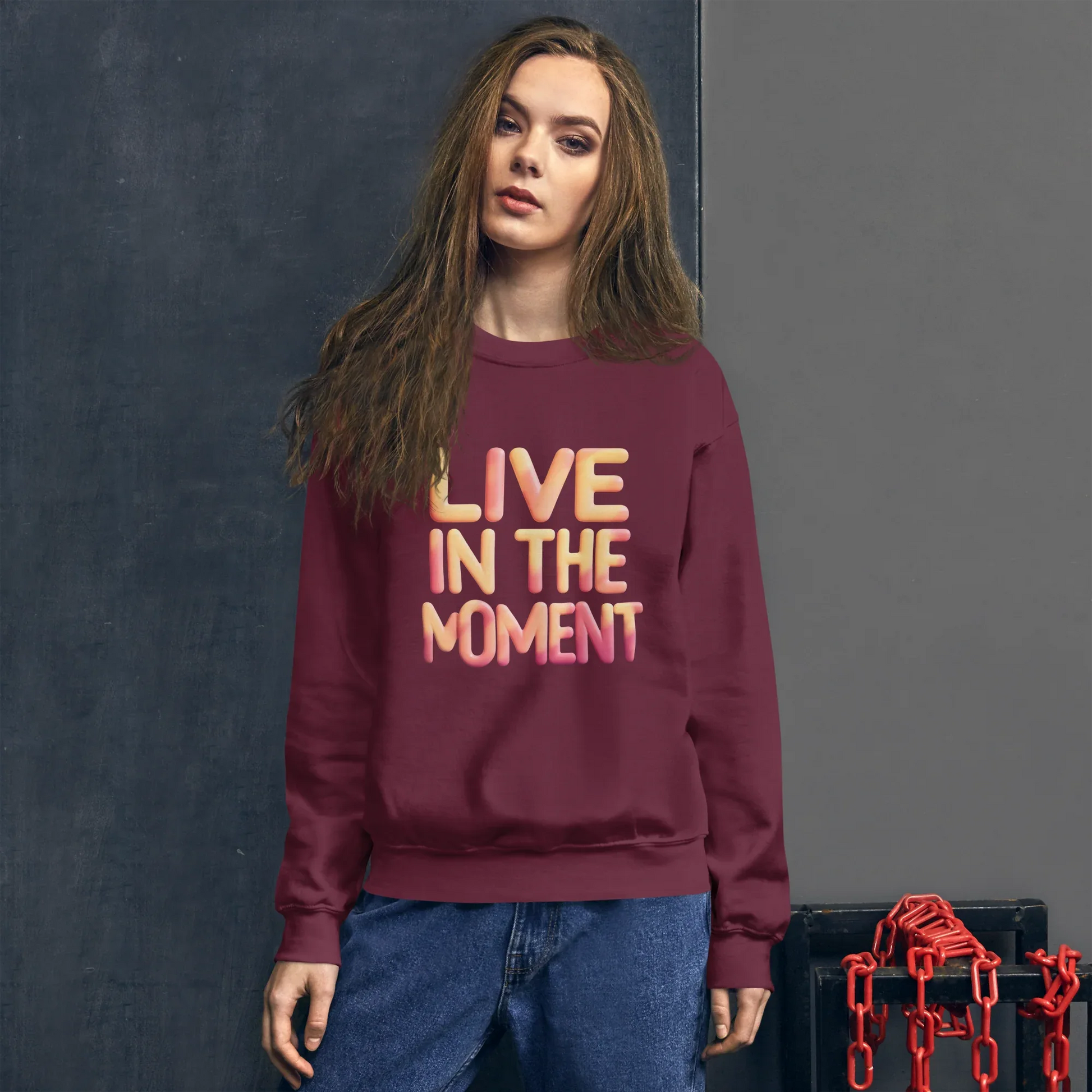 Unisex | Live In The Moment Sweatshirt - AwRans Clothing