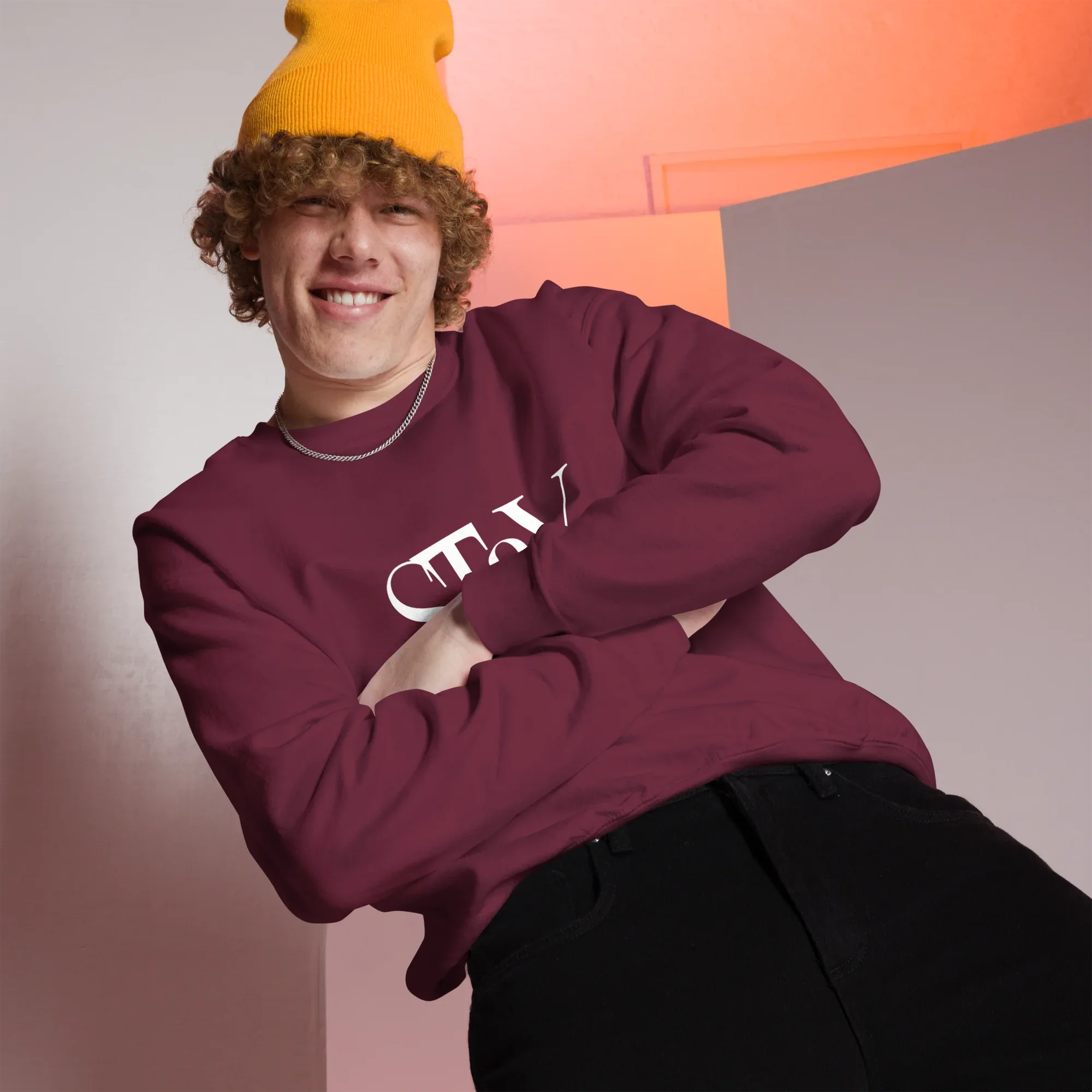 Unisex | Stay Cozy - Sweatshirt Sweatshirt AwRans Clothing unisex-crew-neck-sweatshirt-maroon-front-67519330cbfde