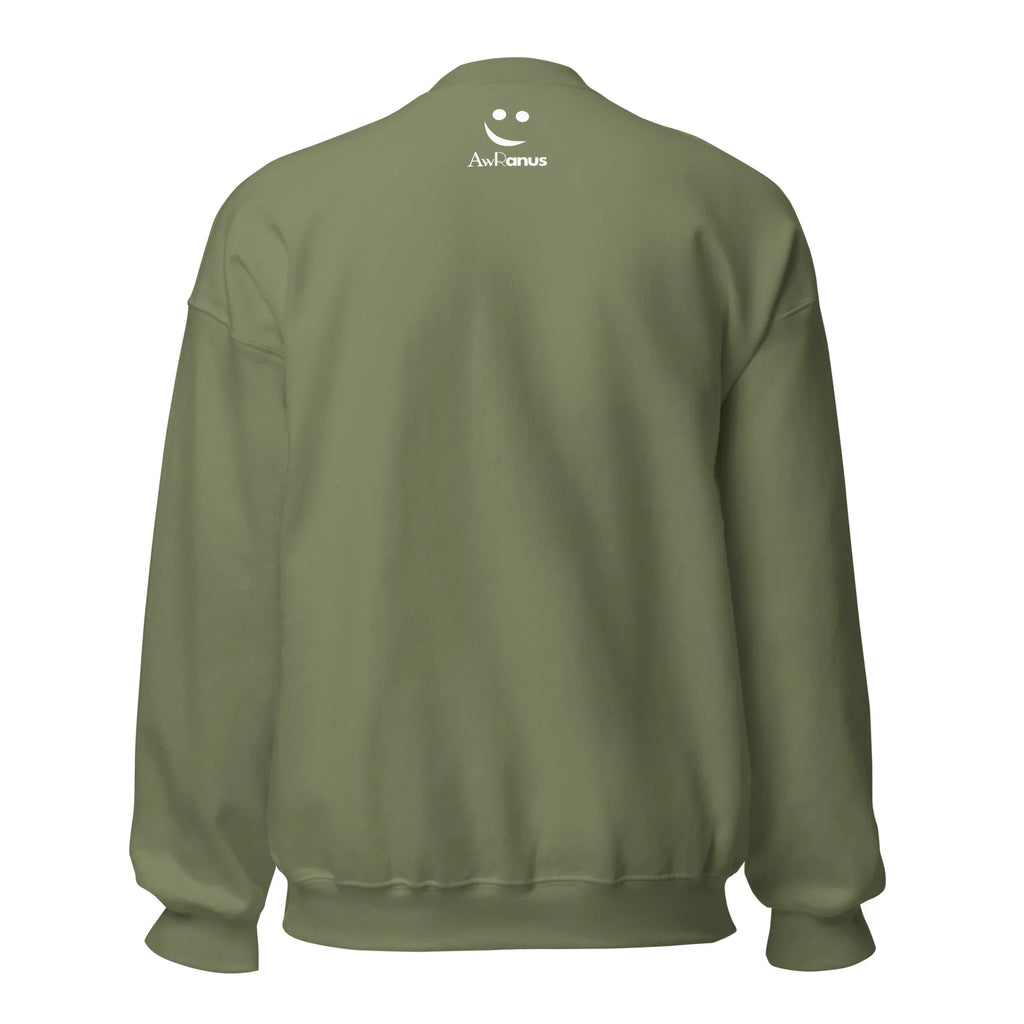 Unisex | Passion Fuels Purpose - Sweatshirt Sweatshirt AwRans Clothing unisex-crew-neck-sweatshirt-military-green-back-6750f1318ed75
