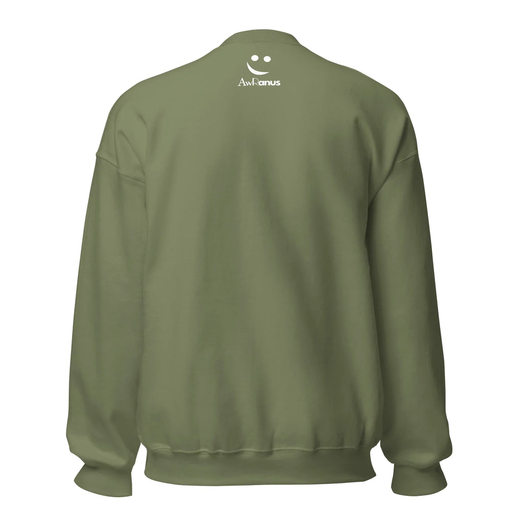 Unisex | Embrace The Journey - Sweatshirt Sweatshirt AwRans Clothing unisex-crew-neck-sweatshirt-military-green-back-6750f5f4b7415