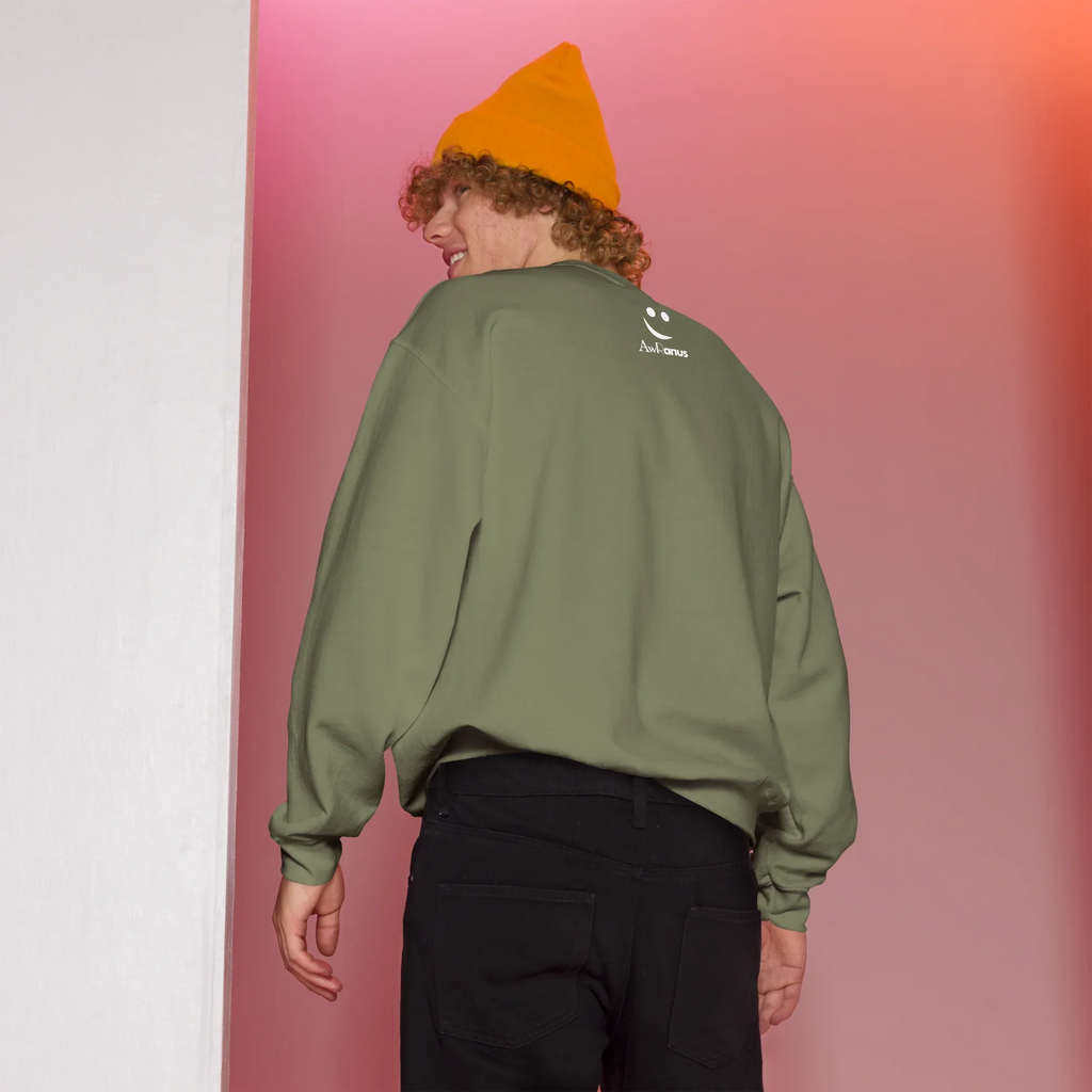 Unisex | Passion Fuels Purpose - Sweatshirt Sweatshirt AwRans Clothing unisex-crew-neck-sweatshirt-military-green-back-675196d4abd86