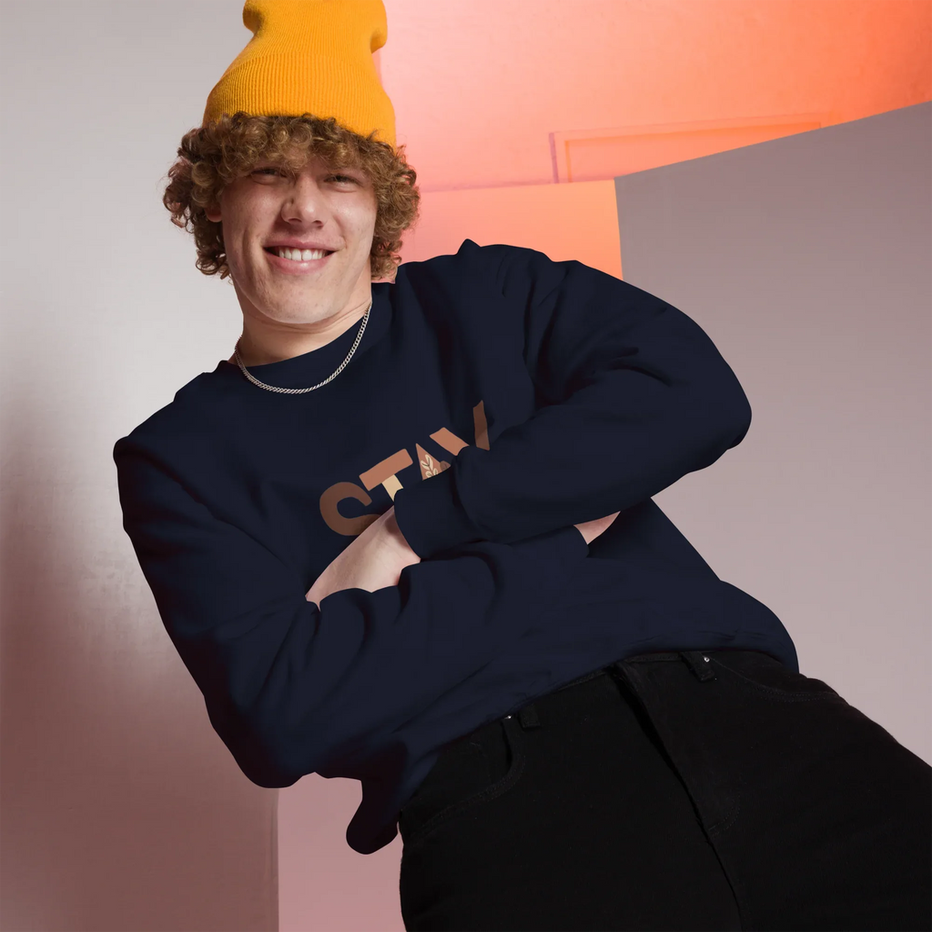 Unisex | Stay Cozy - Sweatshirt Sweatshirt AwRans Clothing unisex-crew-neck-sweatshirt-navy-front-6751941837334