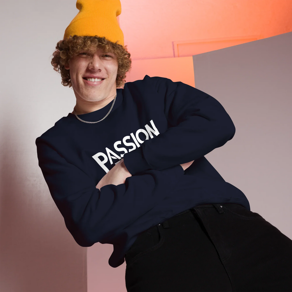 Unisex | Passion Fuels Purpose - Sweatshirt Sweatshirt AwRans Clothing unisex-crew-neck-sweatshirt-navy-front-675196d388dcb