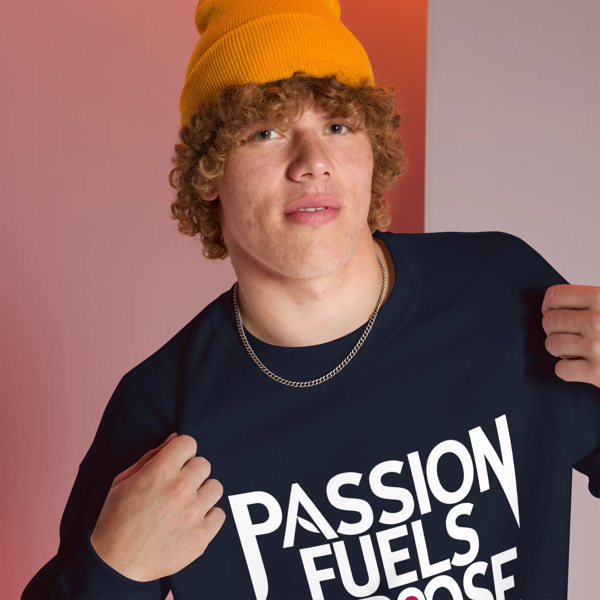 Unisex | Passion Fuels Purpose - Sweatshirt Sweatshirt AwRans Clothing unisex-crew-neck-sweatshirt-navy-right-front-675196d38b24d