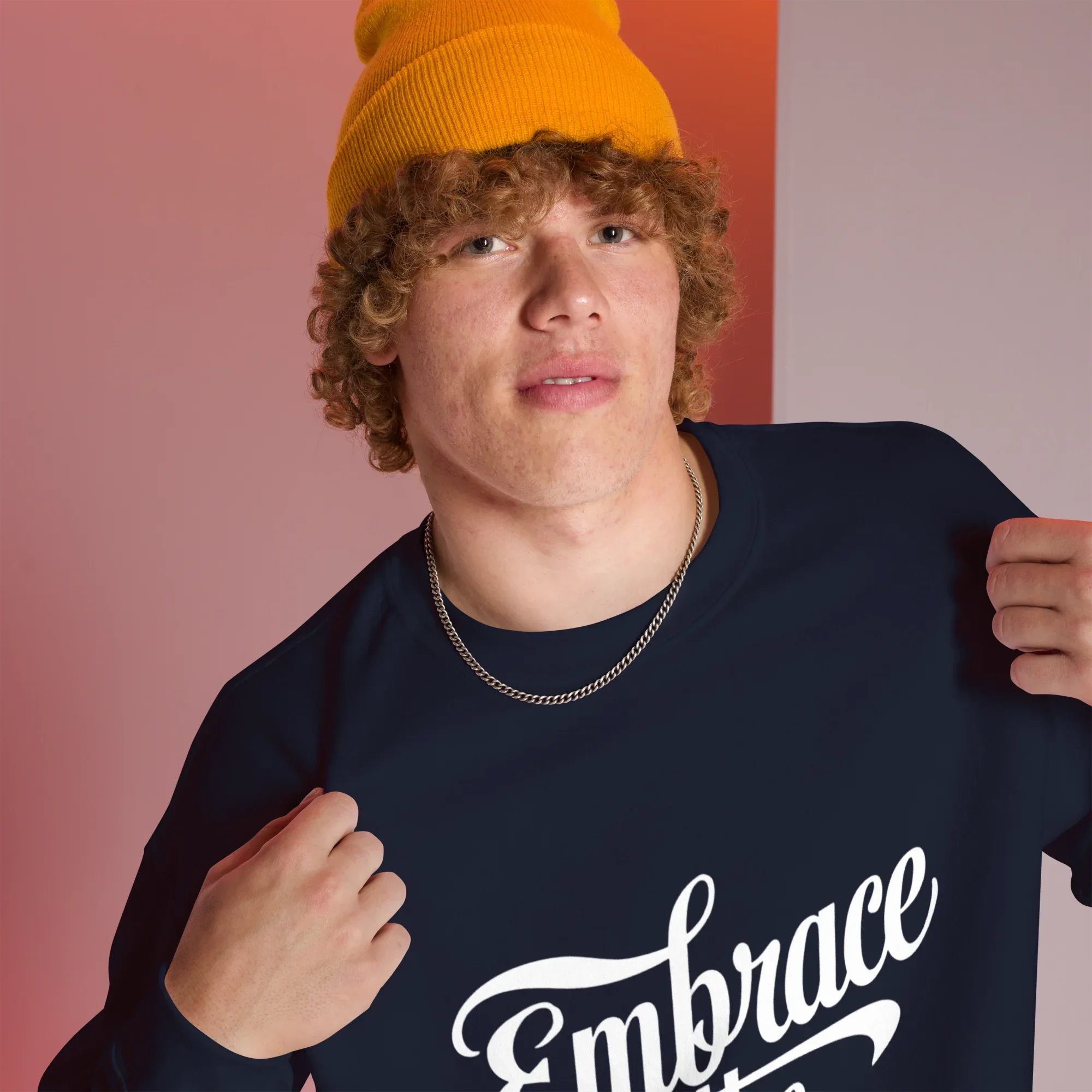 Unisex | Embrace The Journey - Sweatshirt Sweatshirt AwRans Clothing unisex-crew-neck-sweatshirt-navy-right-front-675198da2f8ac
