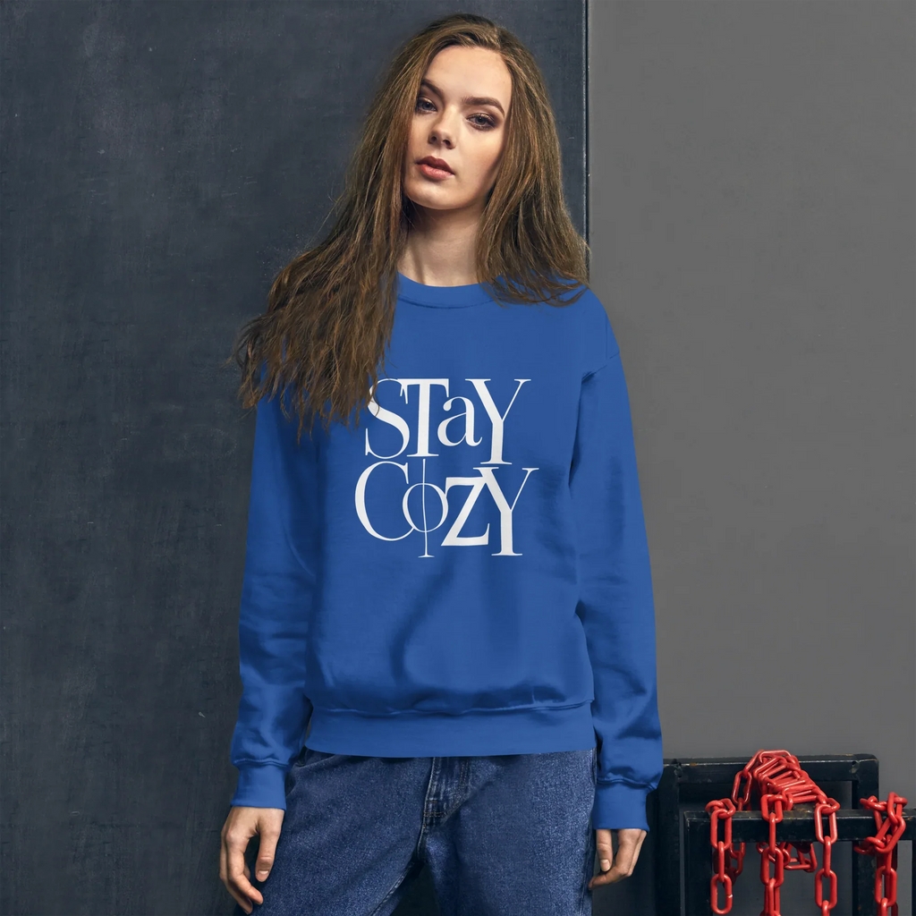Unisex | Stay Cozy - Sweatshirt Sweatshirt AwRans Clothing unisex-crew-neck-sweatshirt-royal-front-675193313abc7