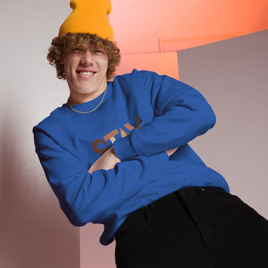 Unisex | Stay Cozy - Sweatshirt Sweatshirt AwRans Clothing unisex-crew-neck-sweatshirt-royal-front-67519418b03e0