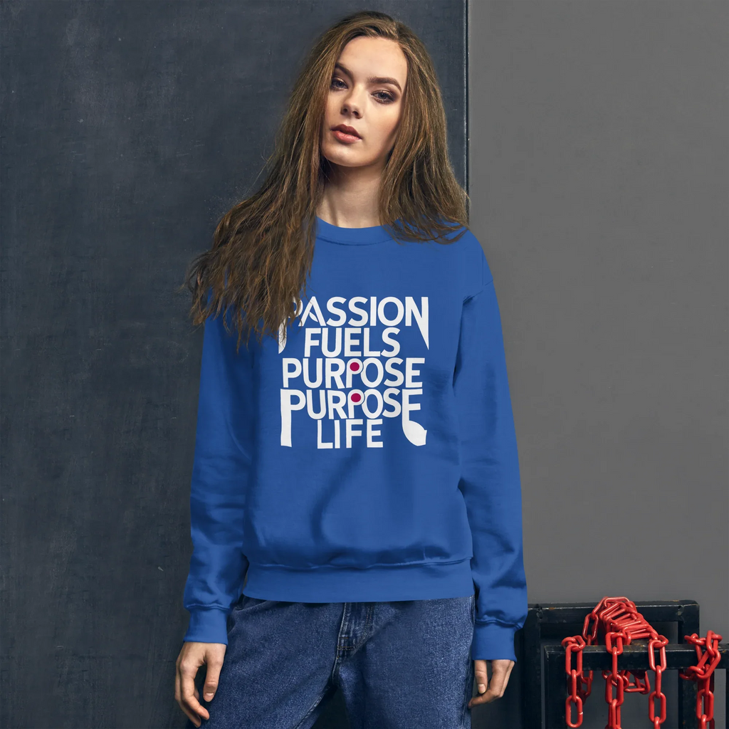 Unisex | Passion Fuels Purpose - Sweatshirt Sweatshirt AwRans Clothing unisex-crew-neck-sweatshirt-royal-front-675196d407579