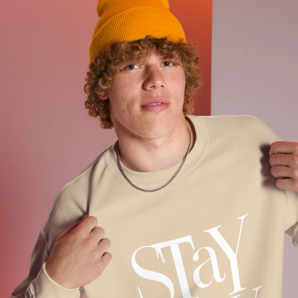 Unisex | Stay Cozy - Sweatshirt Sweatshirt AwRans Clothing unisex-crew-neck-sweatshirt-sand-right-front-67519332aa03a