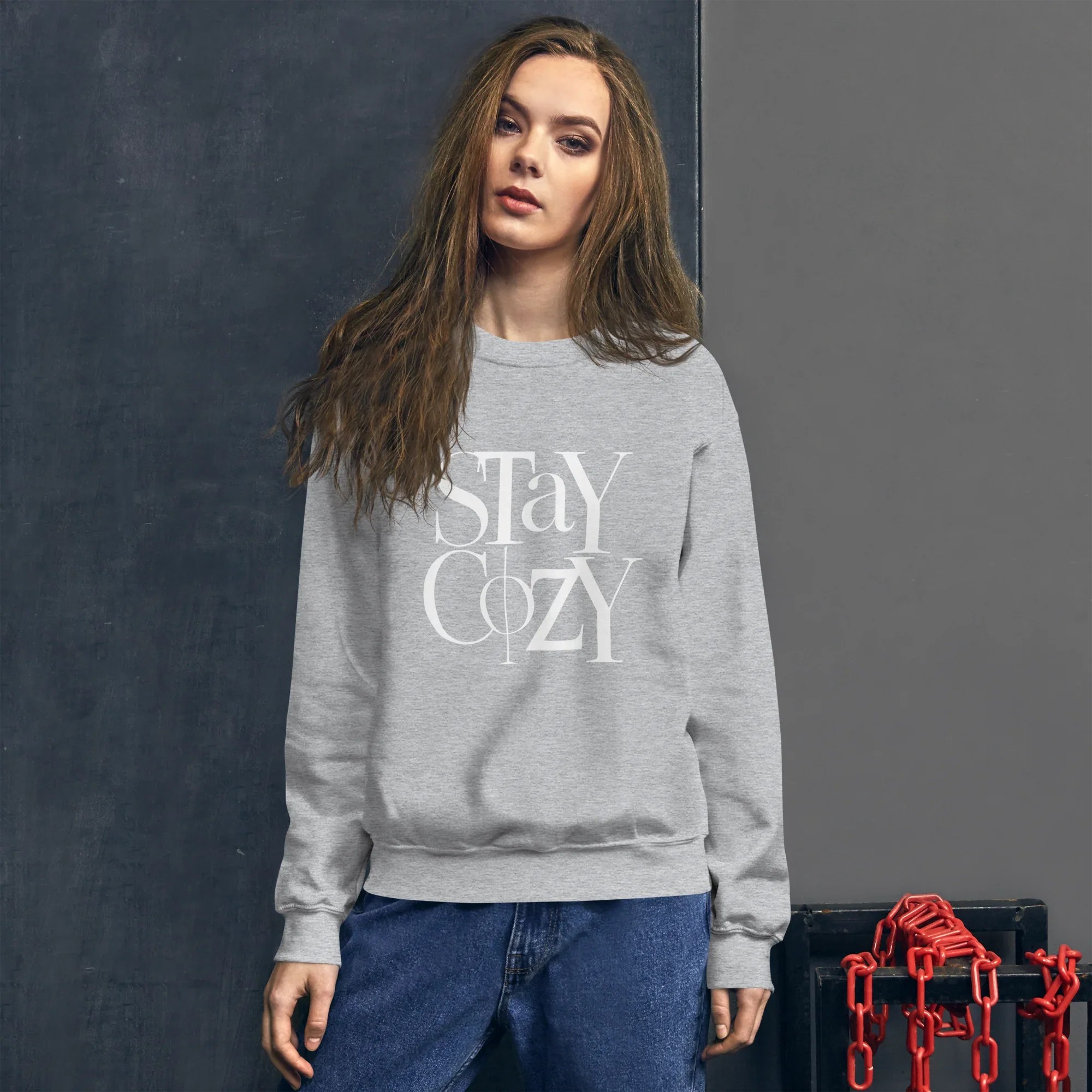 Unisex | Stay Cozy - Sweatshirt Sweatshirt AwRans Clothing unisex-crew-neck-sweatshirt-sport-grey-front-675193322e80d