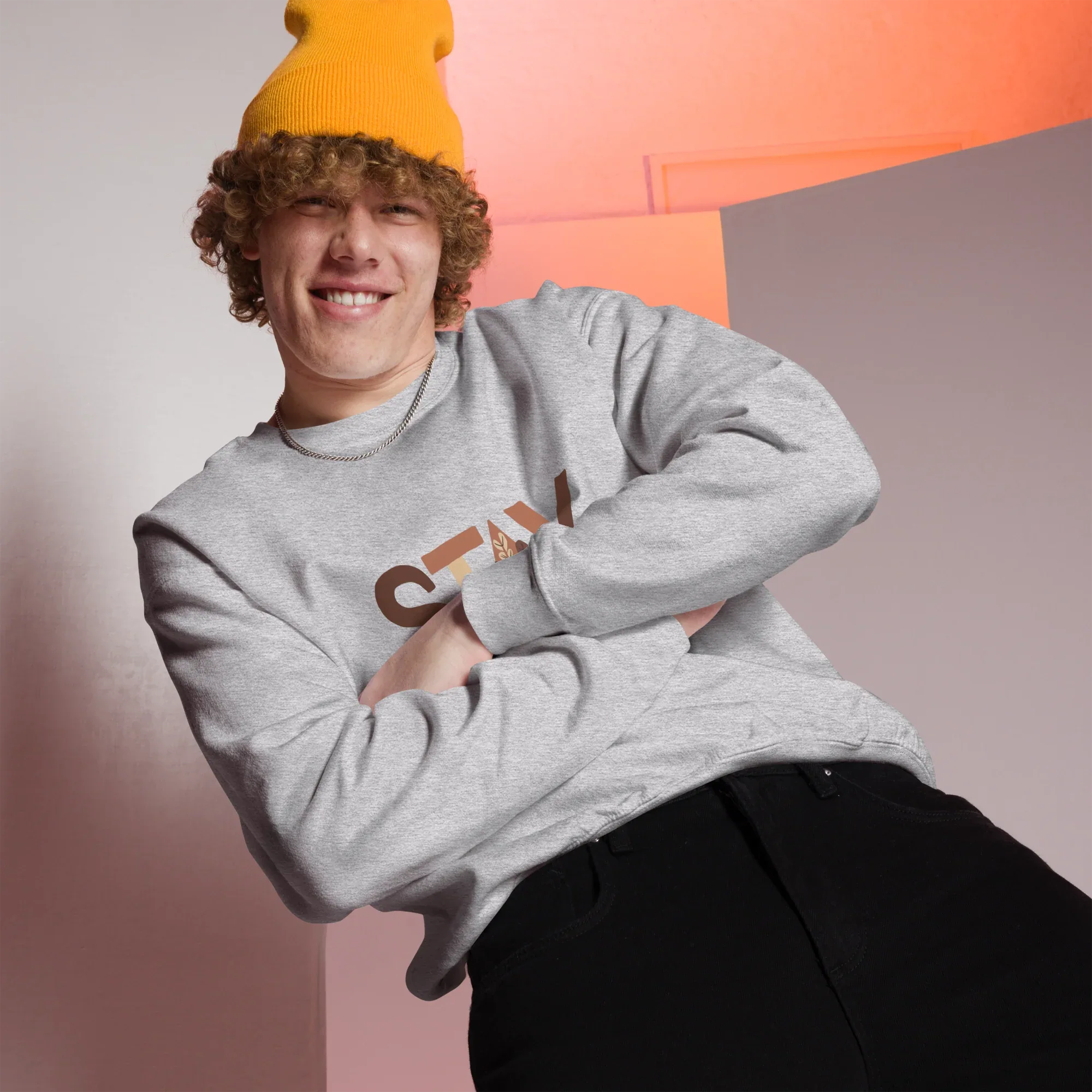 Unisex | Stay Cozy - Sweatshirt Sweatshirt AwRans Clothing unisex-crew-neck-sweatshirt-sport-grey-front-675194197e2c6