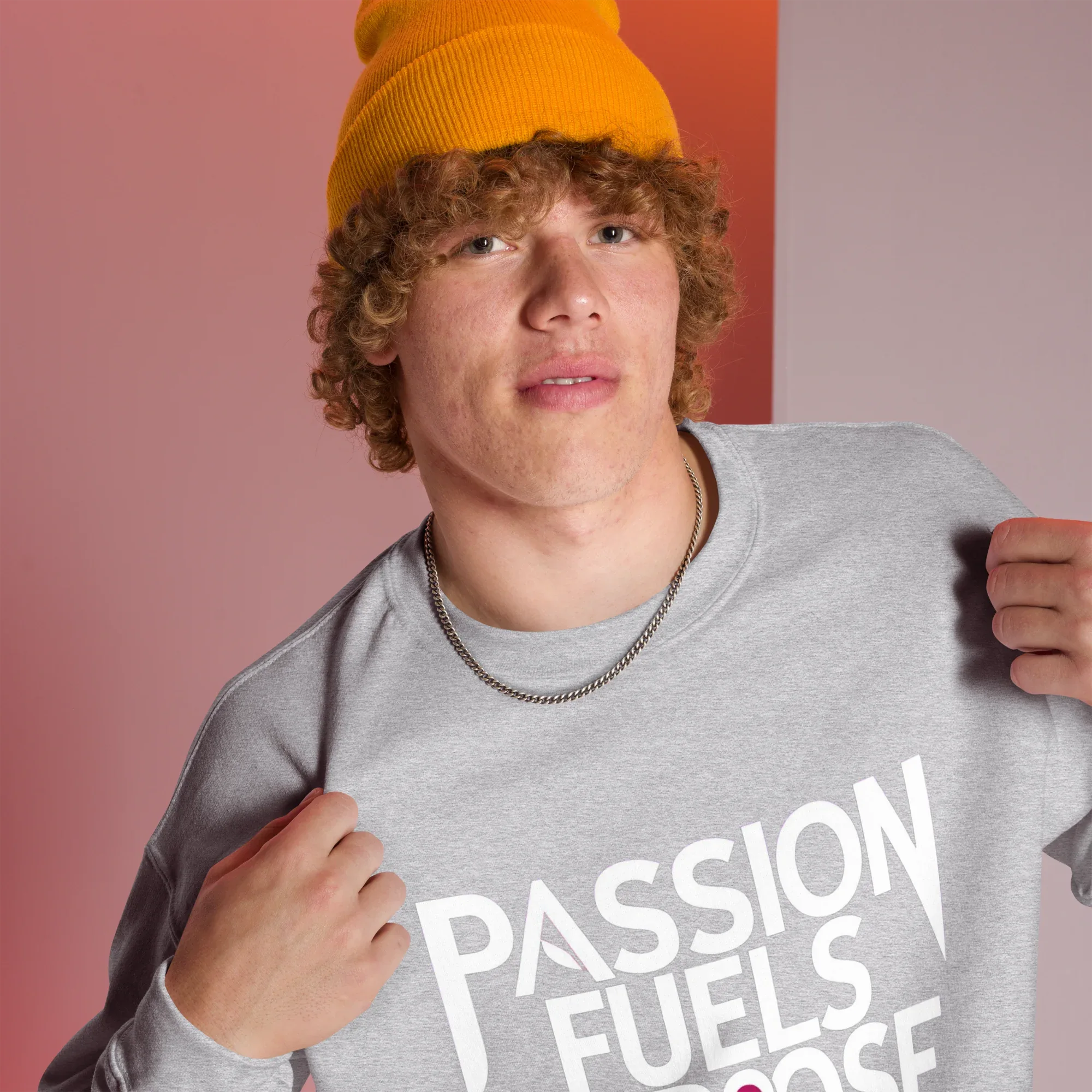 Unisex | Passion Fuels Purpose - Sweatshirt Sweatshirt AwRans Clothing unisex-crew-neck-sweatshirt-sport-grey-right-front-675196d533a8f