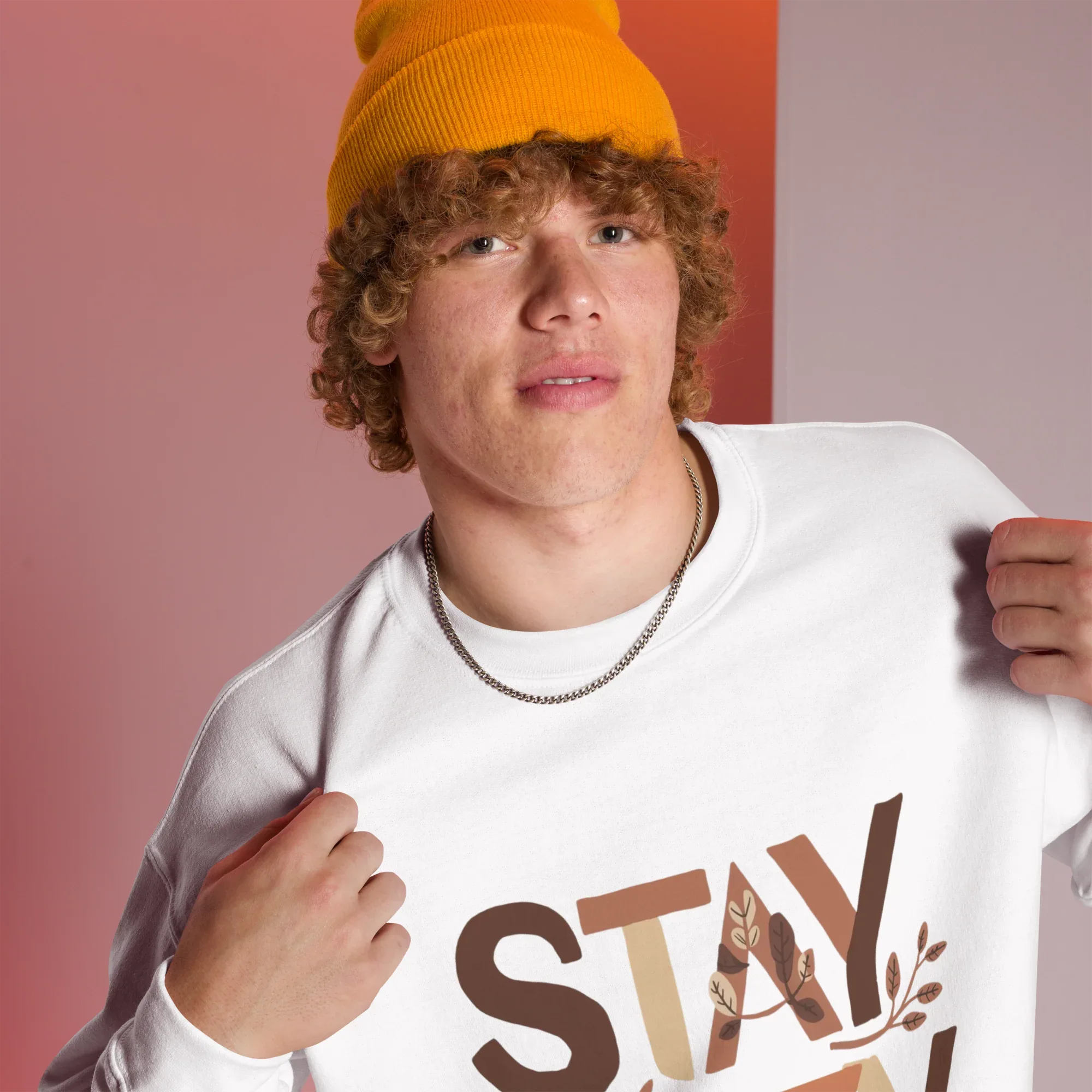 Unisex | Stay Cozy - Sweatshirt Sweatshirt AwRans Clothing unisex-crew-neck-sweatshirt-white-right-front-6751941a83faf