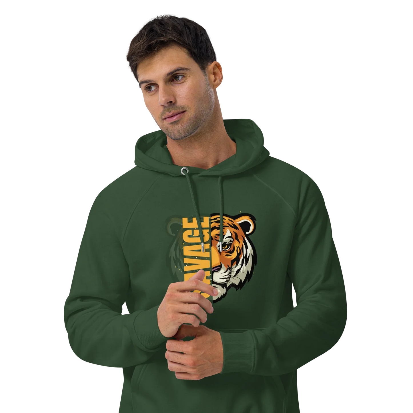 Unisex | Savage Tiger Raglan Hoodie - AwRans Clothing