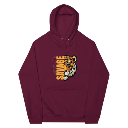 Unisex | Savage Tiger Raglan Hoodie - AwRans Clothing