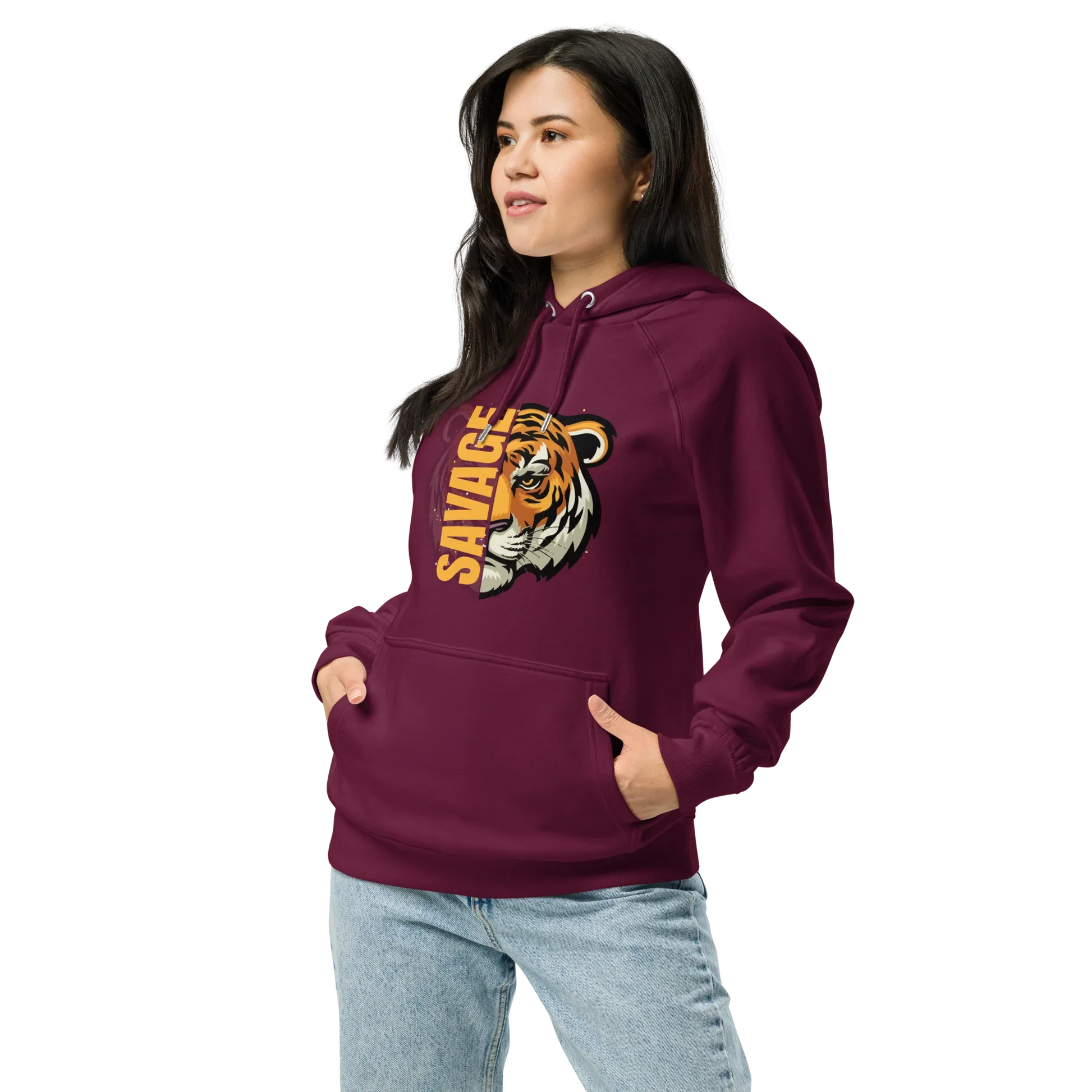 Unisex | Savage Tiger Raglan Hoodie - AwRans Clothing