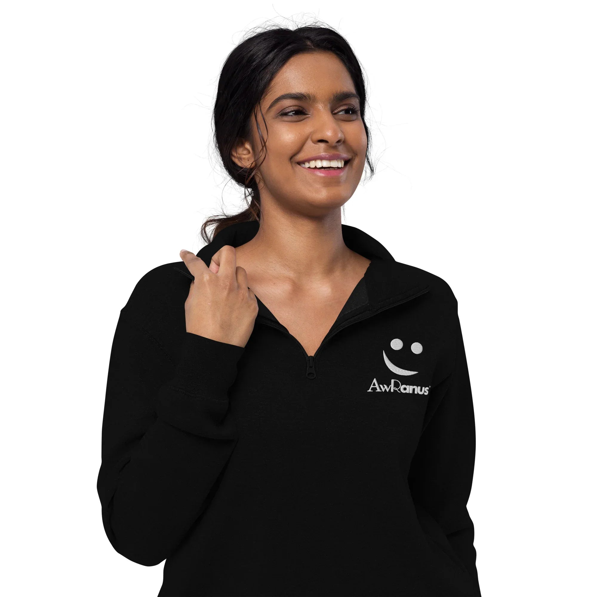 Unisex Fleece Pullover | AwRans pullover AwRans Clothing unisex-fleece-pullover-black-front-2-678f54937f0c3